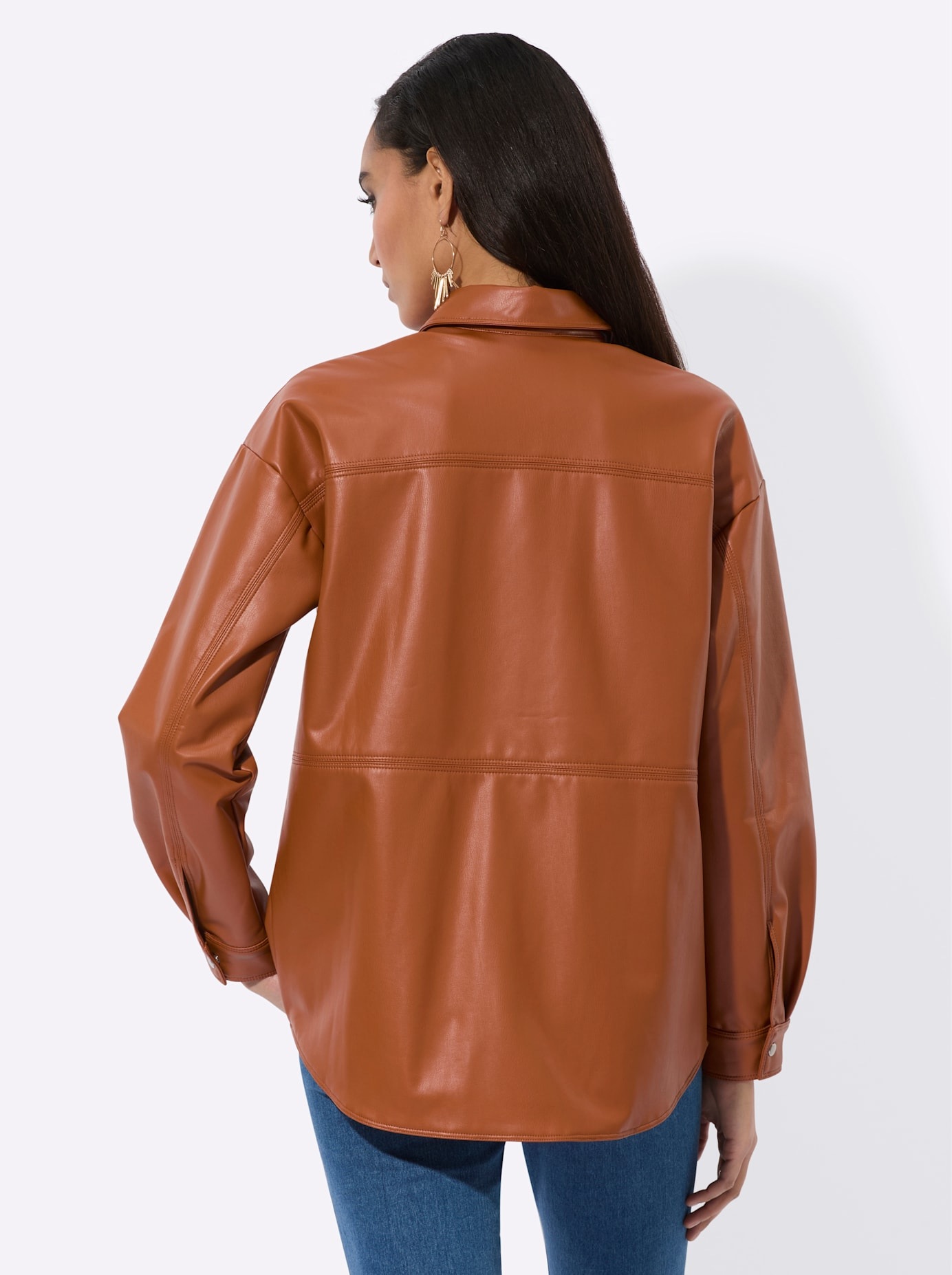 Creation L Women Blouse Jacket Cognac Size 42 2