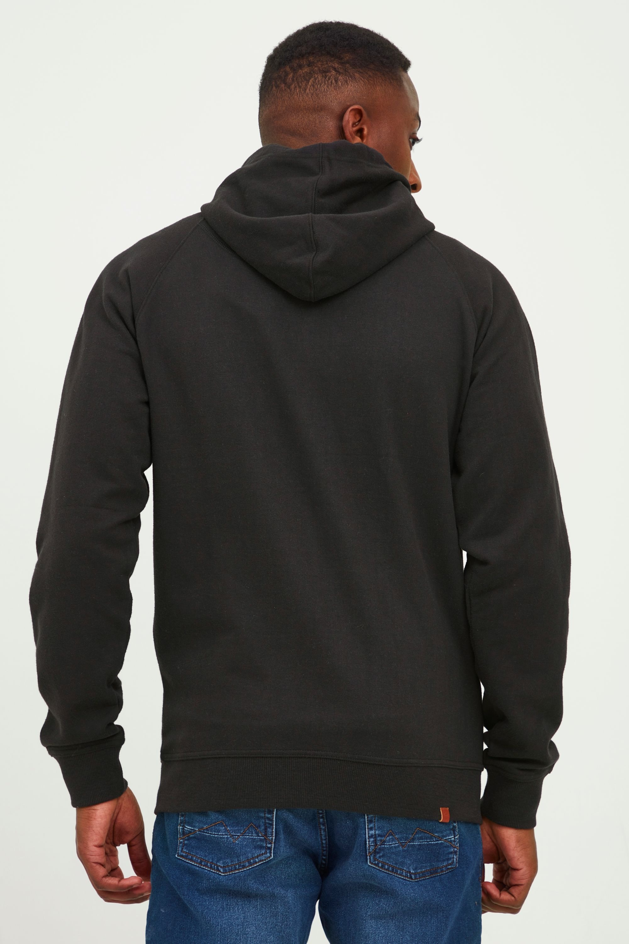 Kapuzensweatjacke BLEND "BHSpeedy", Herren, Gr. L, schwarz, Sweatware, 60% Baumwolle, 40% Polyester (Farbe: Zink Mix 70% Baumwolle, 30% Polyester / Farbe: Sand Mix 90% Baumwolle, 10% Polyester), unifarben, regular fit normal, ohne Ausschnitt, Raglanärmel  3