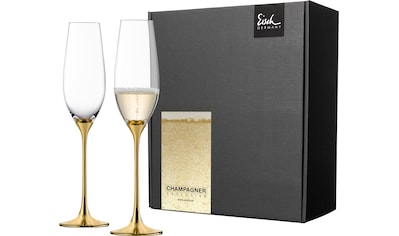Sektglas »Champagner Exklusiv«, (Set, 2 tlg.), Auflage in Echtgold, 180 ml, 2-teilig