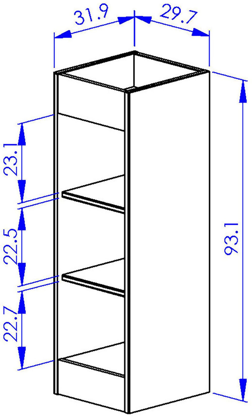 Gami Wickelkommode »Achille Wickelkommode« bis 95 kg Viel Stauraum für Utensilien, funktionell und durchdacht. 94 cm