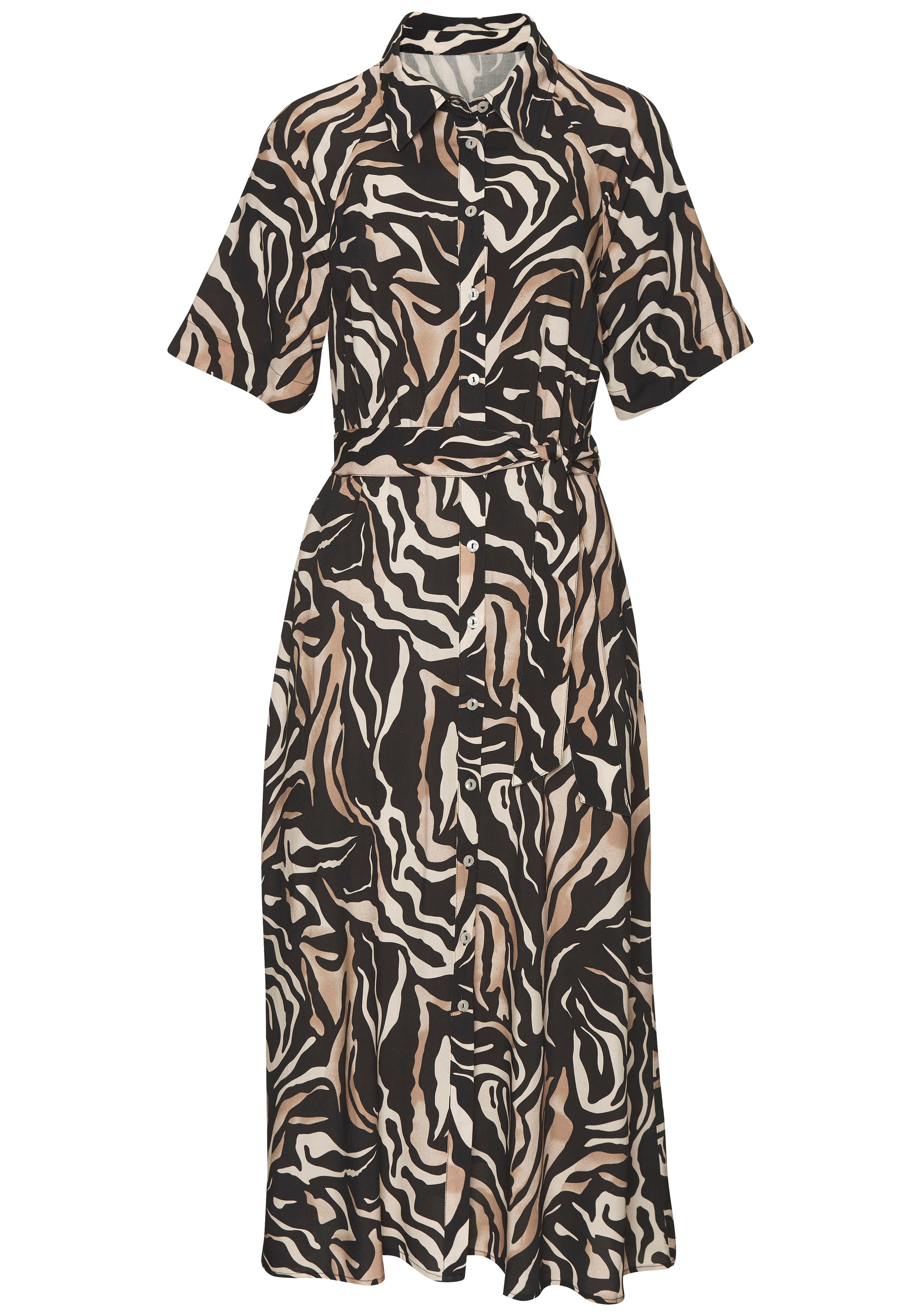 Vivance Hemdblusenkleid, (mit Bindegürtel)