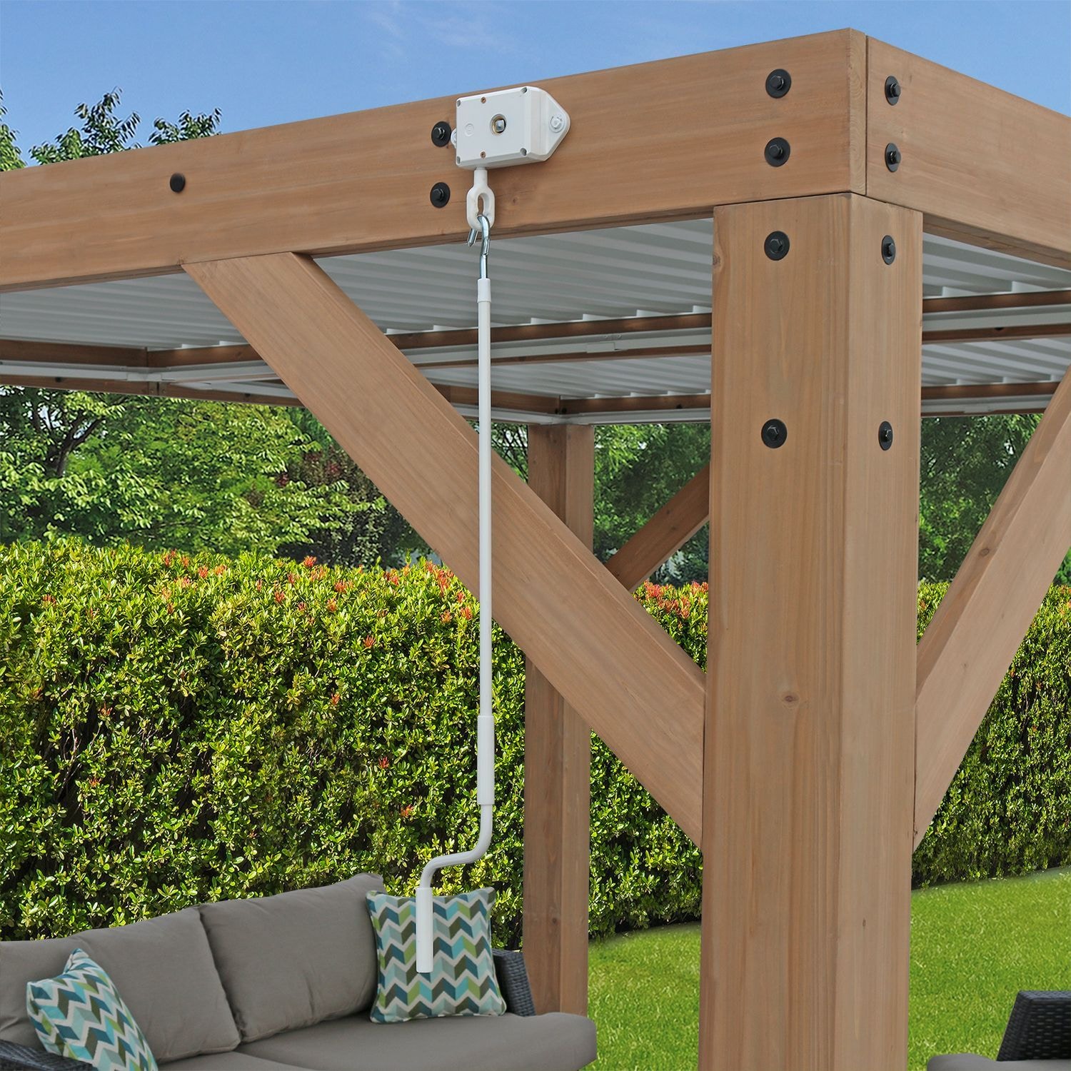 WESTMANN Pergola »Karl«, 100 % FSC®-zertifiziertes Zedernholz, Dach aus Aluminium