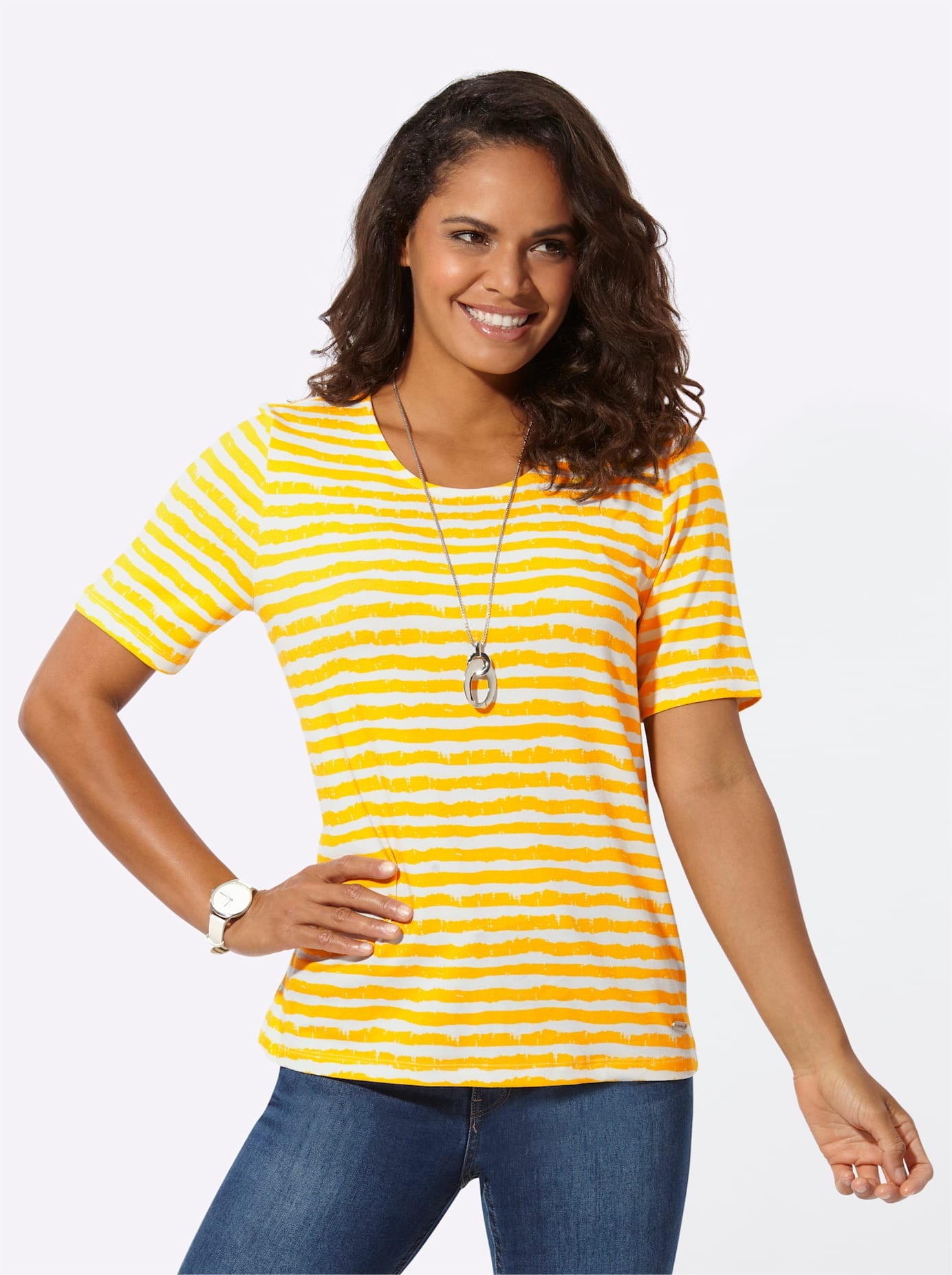 Casual Looks Kurzarmshirt "Ringelshirt", 1 Stk. günstig online kaufen