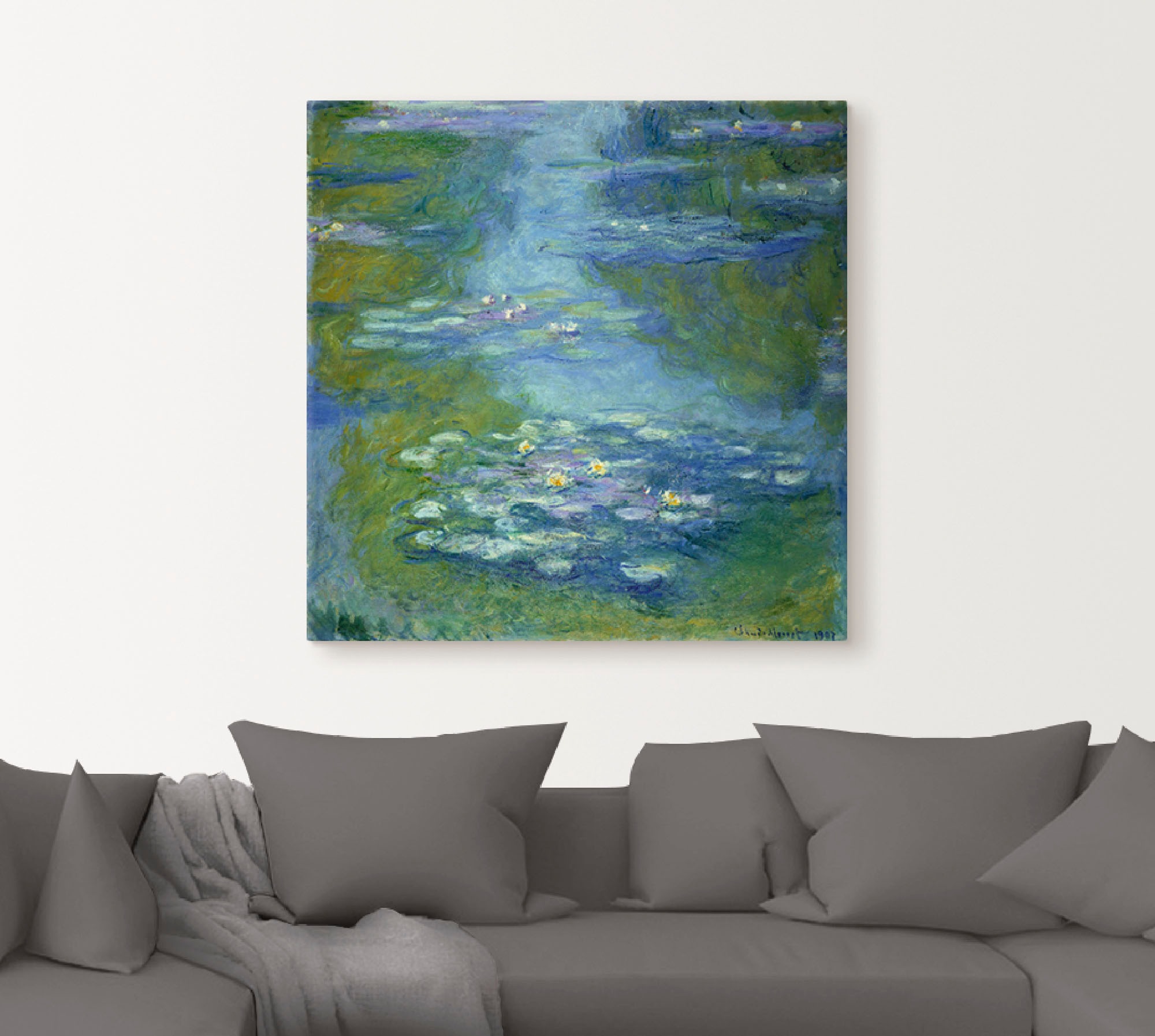 Artland Wandbild "Seerosen. 1907" Blumen 1 Stk. tlg. als Leinwandbild, Post günstig online kaufen