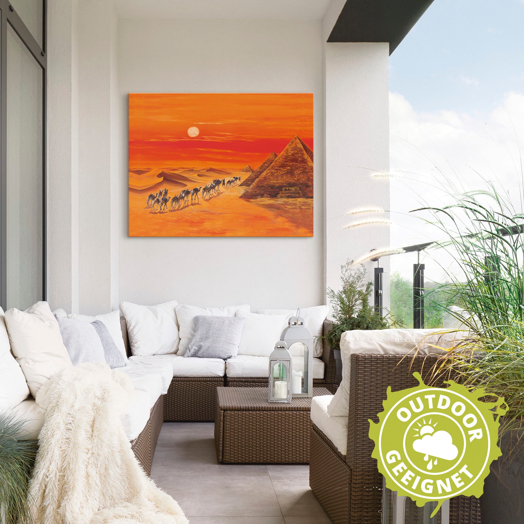 Artland Alu-Dibond-Druck »Karawane II« Afrika 1 Stk. tlg. für Innen- und Außenbereich geeignet, Outdoorbild