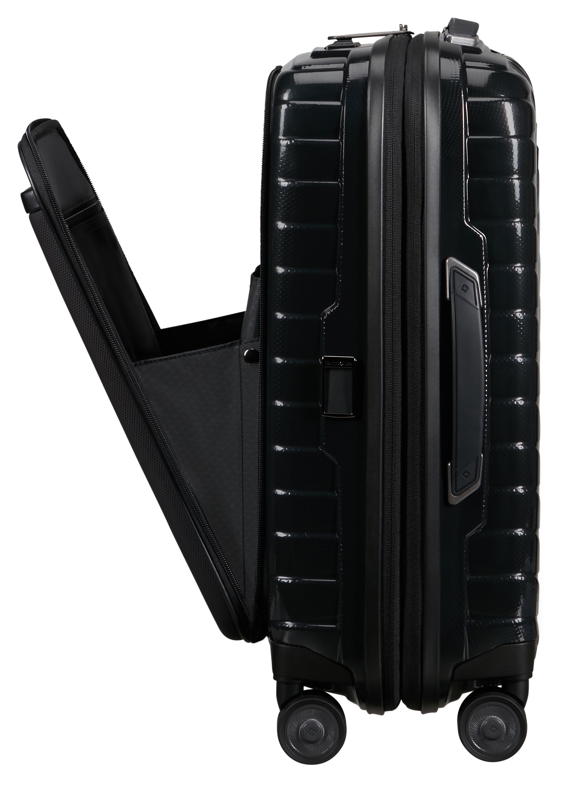 Samsonite Hartschalen-Trolley »PROXIS 55 EXP easy access«, 4 Rollen, Handgepäck Hartschalenkoffer Volumenerweiterung Laptopfach