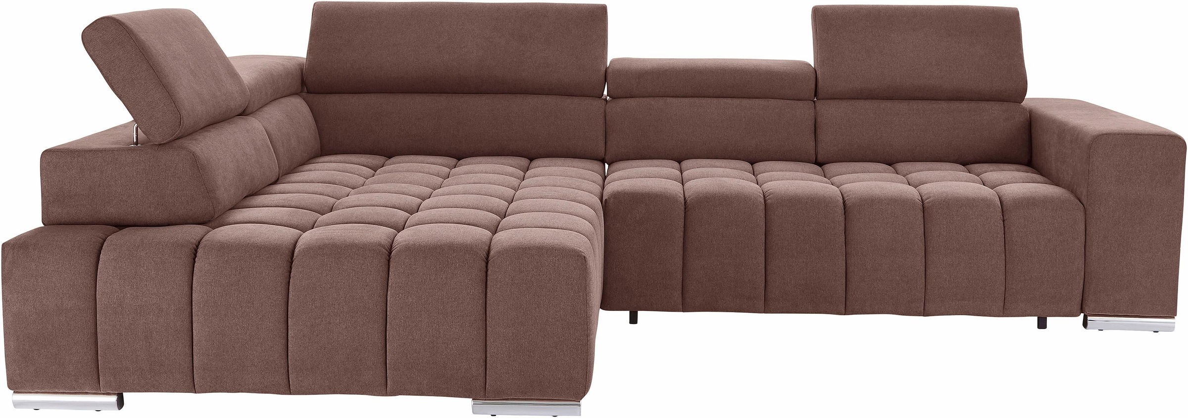 exxpo - sofa fashion Ecksofa Elias, L-Form, mit Kopf- bzw. Rückenverstellung, wahlweise mit Bettfunktion