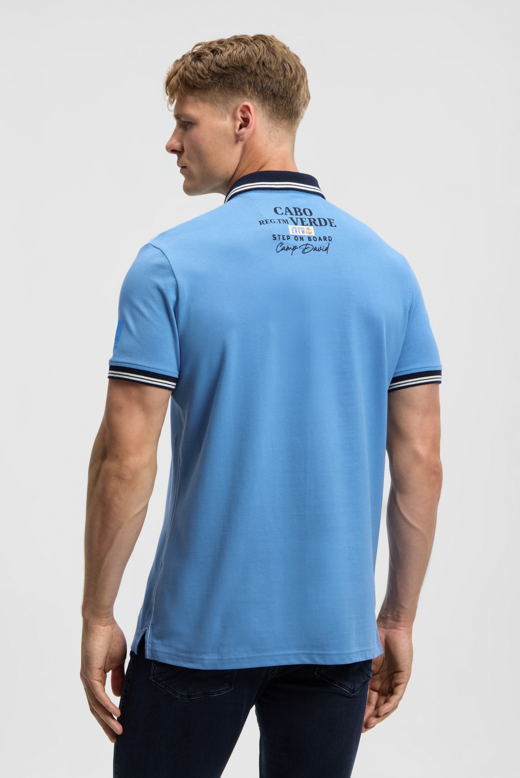 CAMP DAVID Poloshirt mit Seitenschlitze