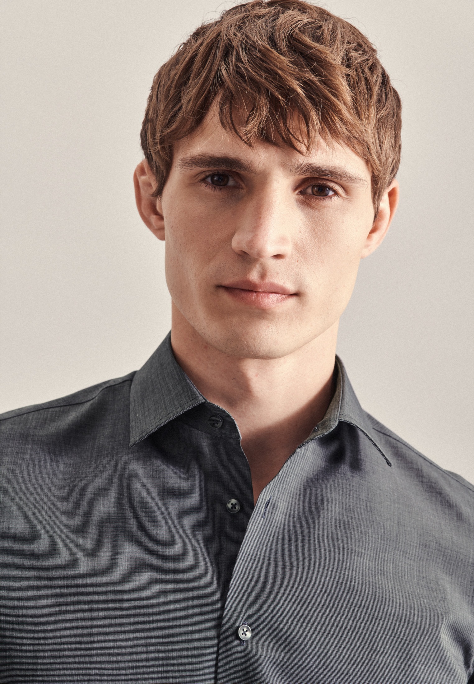 Thumbnail - seidensticker Businesshemd "Schwarze Rose" Slim 1/1 Extra lang Kentkragen Uni