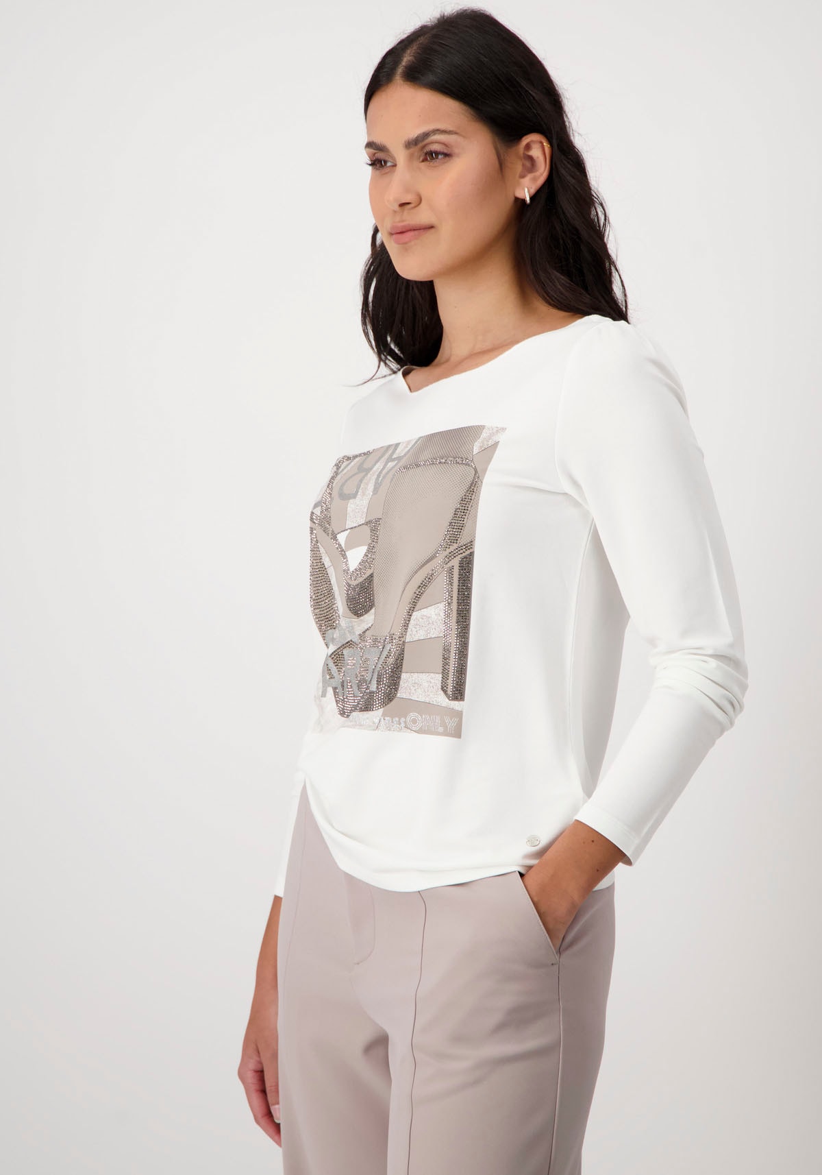 Monari Langarmshirt, mit Print für kaufen | BAUR