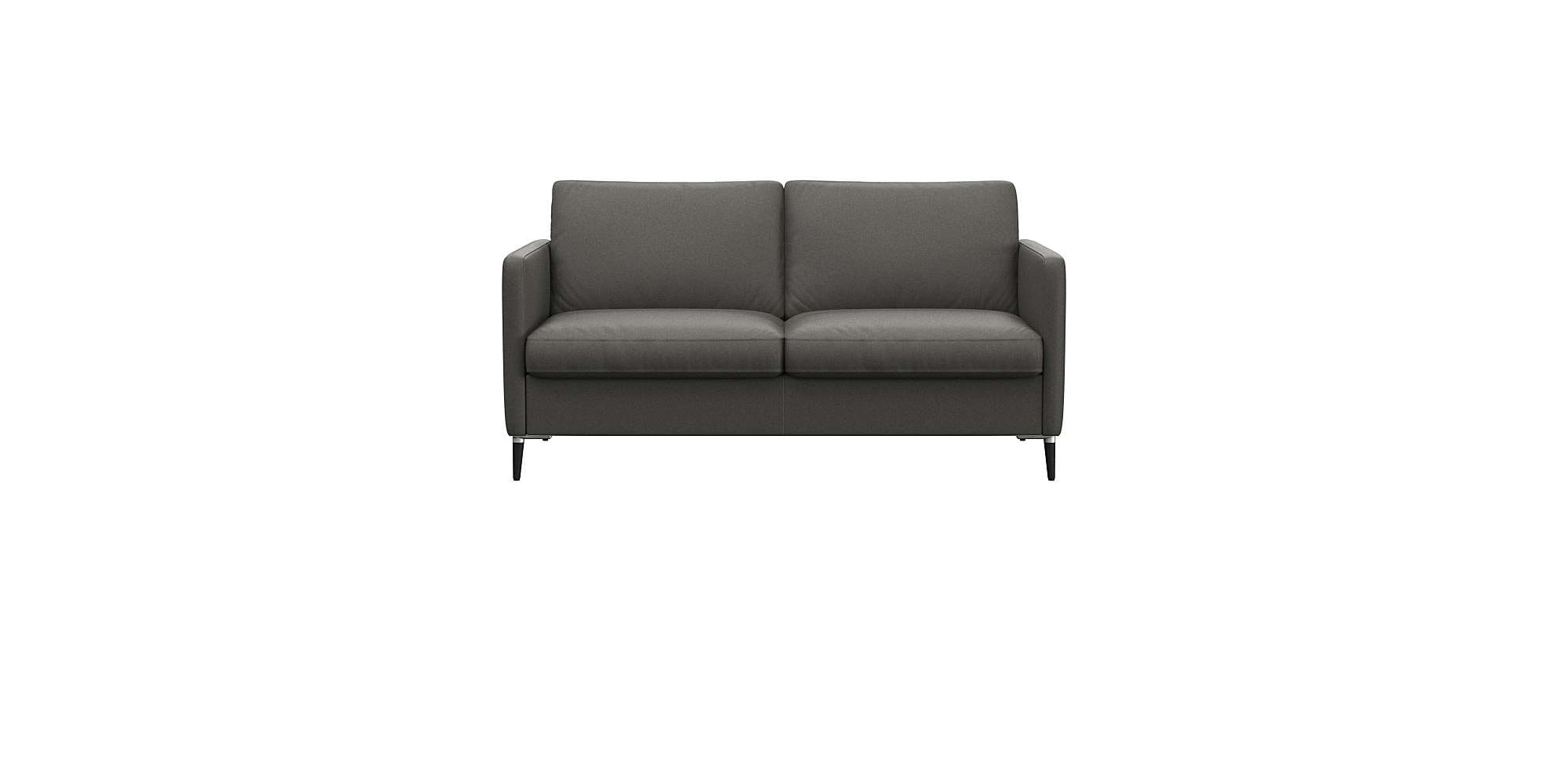 FLEXLUX 2-Sitzer "Fiore, super Sitzkomfort durch Kaltschaum im Sitz" schmale Armlehnen, Füße Alu+schwarz