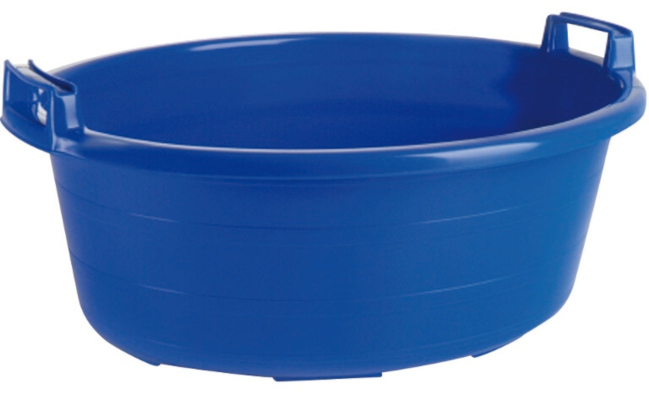 LOCKWEILER Wäschewanne, 60 l, blau, Wäschesammler, Kunststoff, 60 Liter, mit hochstehenden Griffen