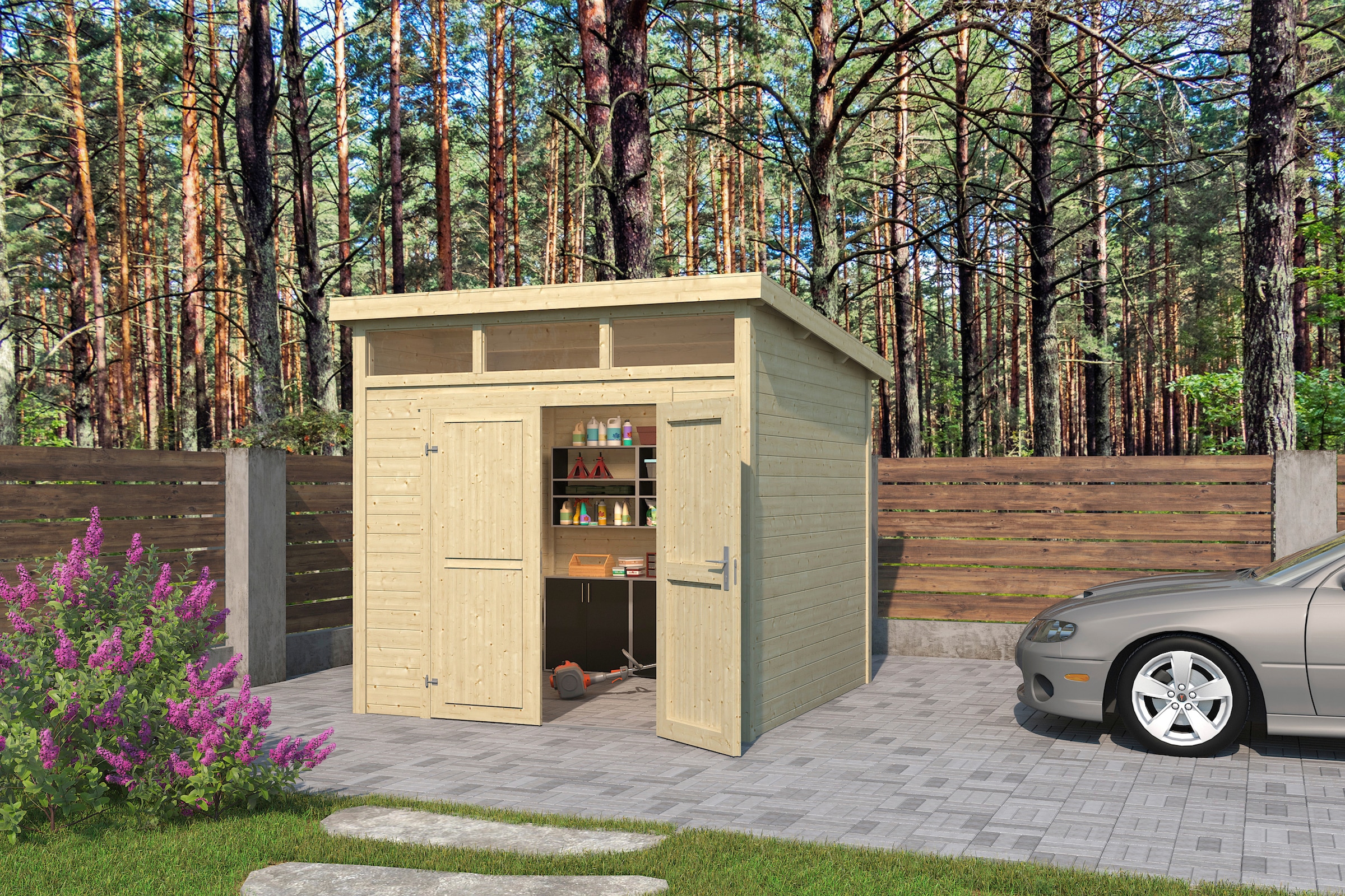 LASITA MAJA "Kibo 3" Blockbohlenhaus 28mm