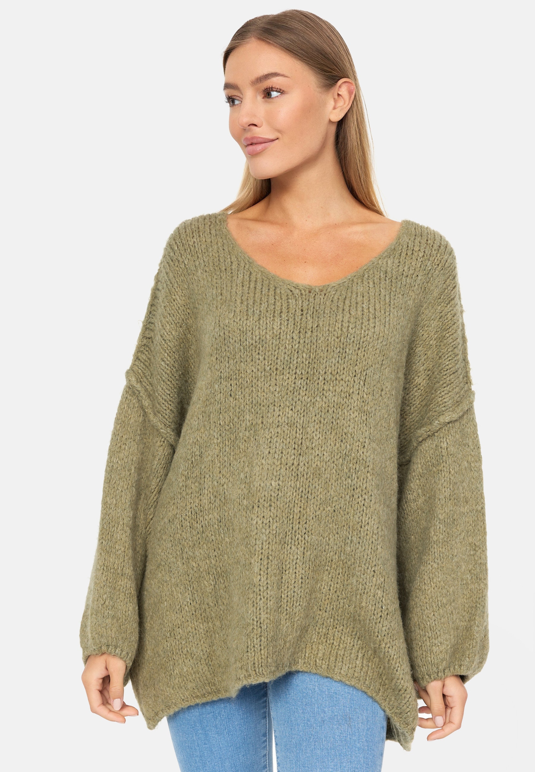 Decay Strickpullover, mit femininem V-Ausschnitt