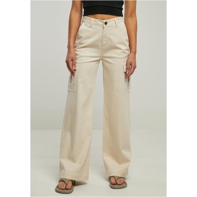 URBAN CLASSICS Stoffhose »Damen Ladies High Waist Wide Leg Twill Cargo  Pants«, (1 tlg.) für bestellen | BAUR