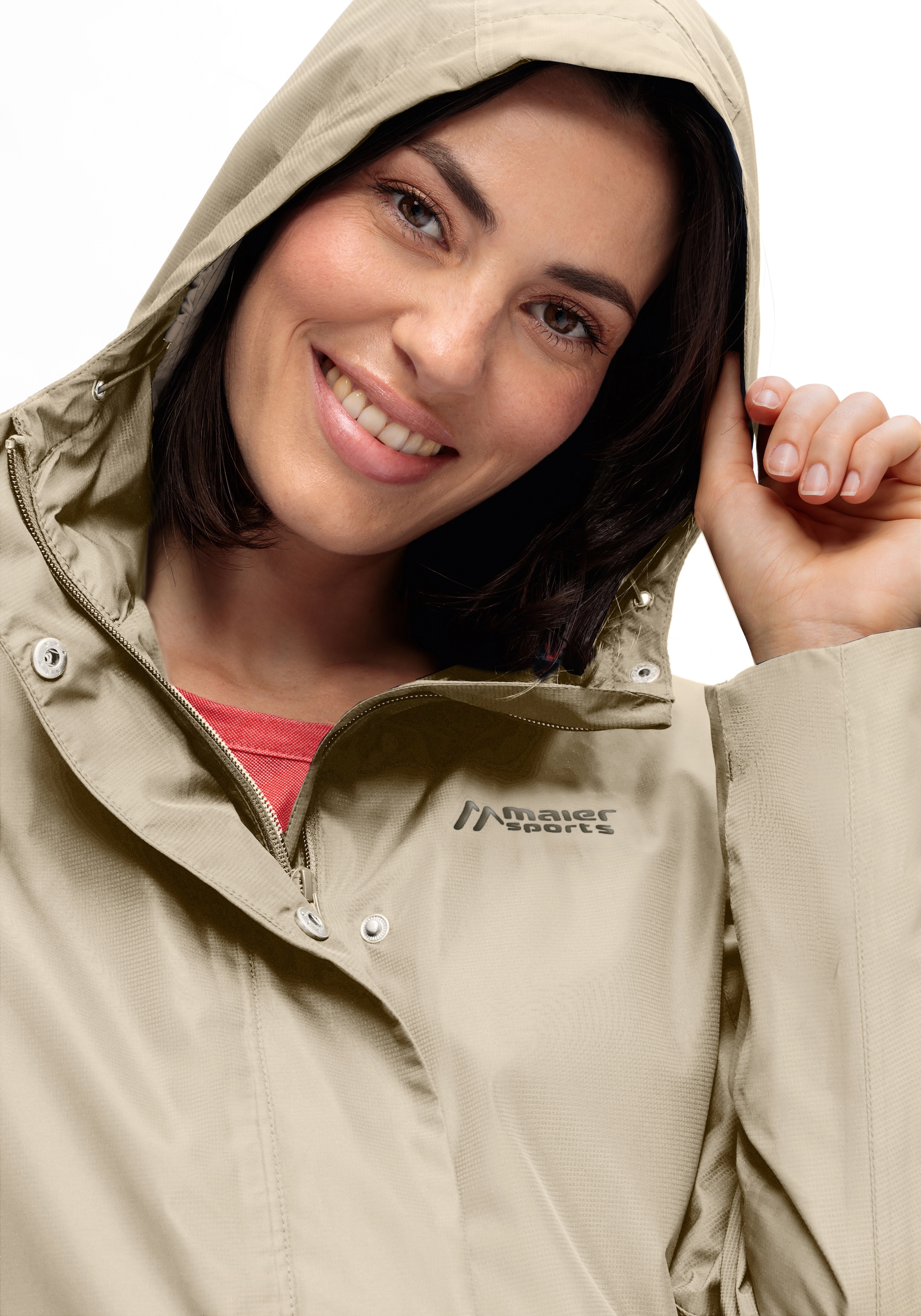 Maier Sports Outdoorjacke »Brocken Long W«, Damen Jacke wasserdicht, Funktionsjacke 2 Taschen außen + Innentasche