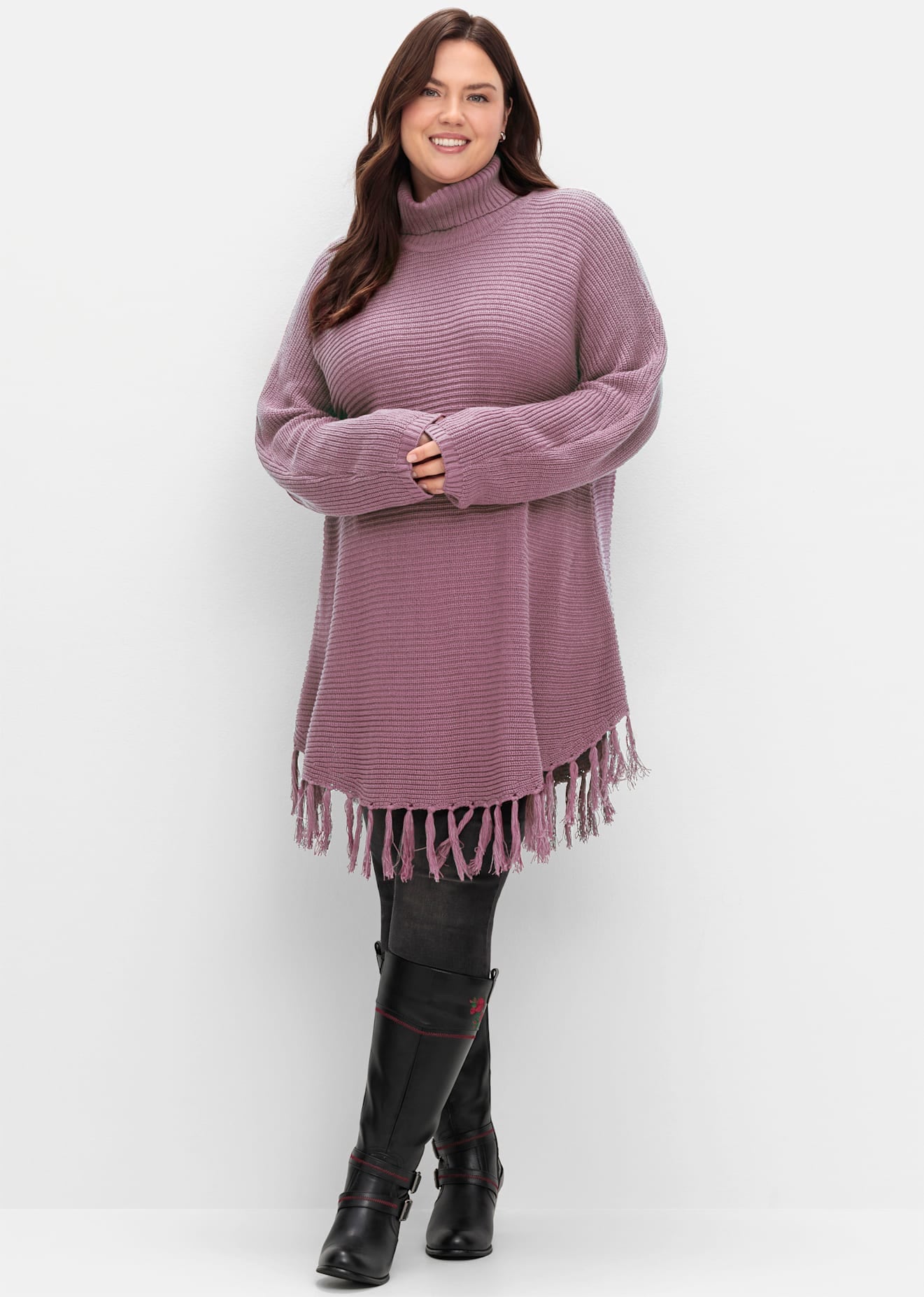 Sheego Strickponcho »Strickpullover«