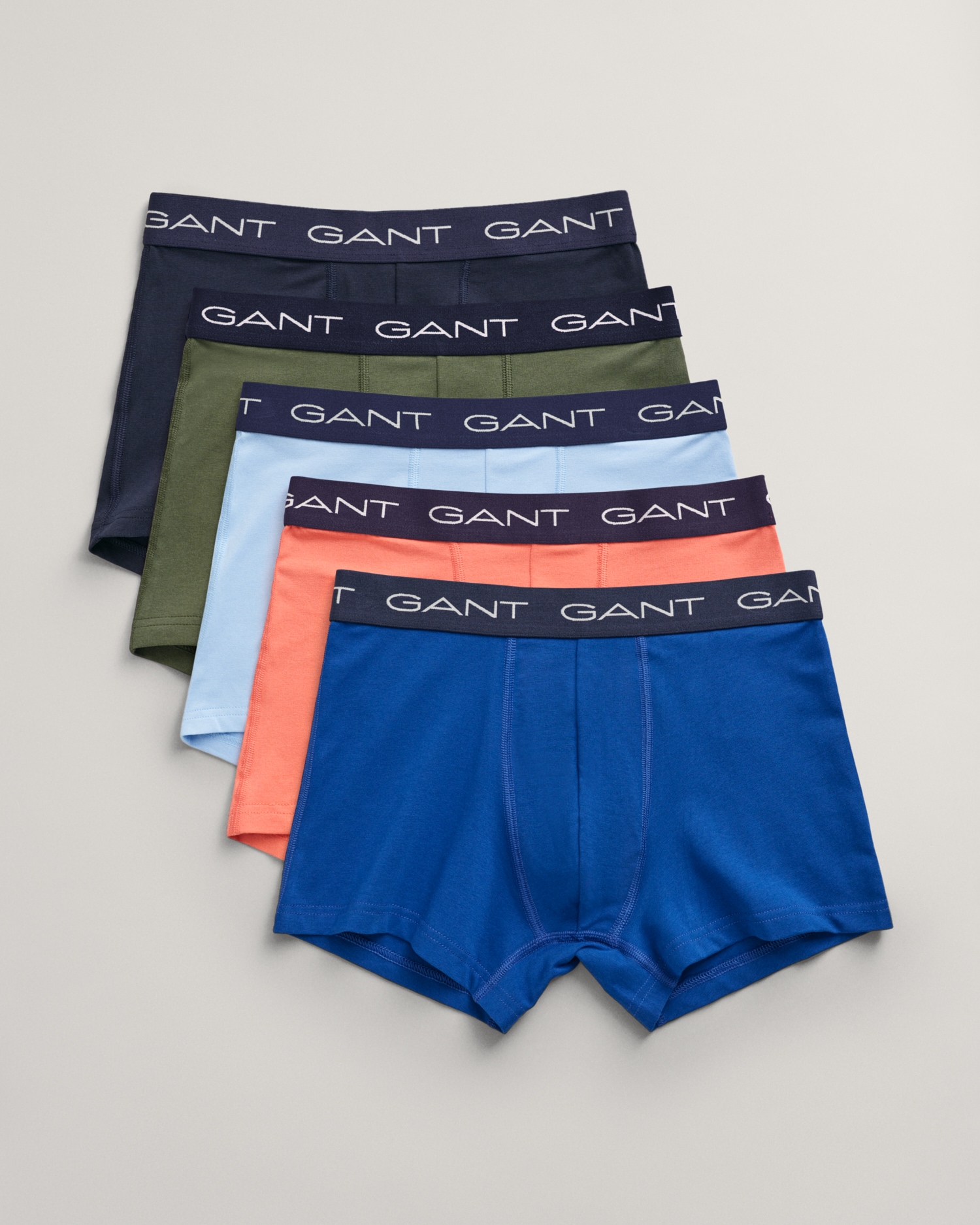 Gant Boxershorts "TRUNK 5-PACK", (Packung, 5 St., 5), mit elastischem GANT-Logobund