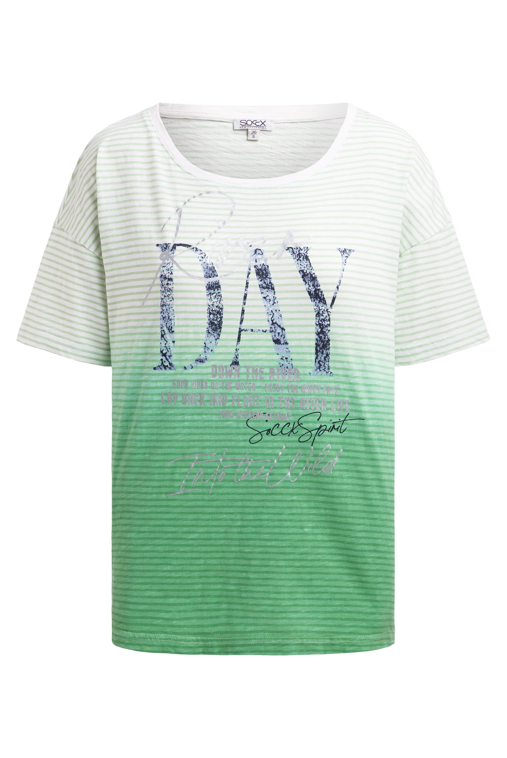 SOCCX Rundhalsshirt mit Farbverlauf