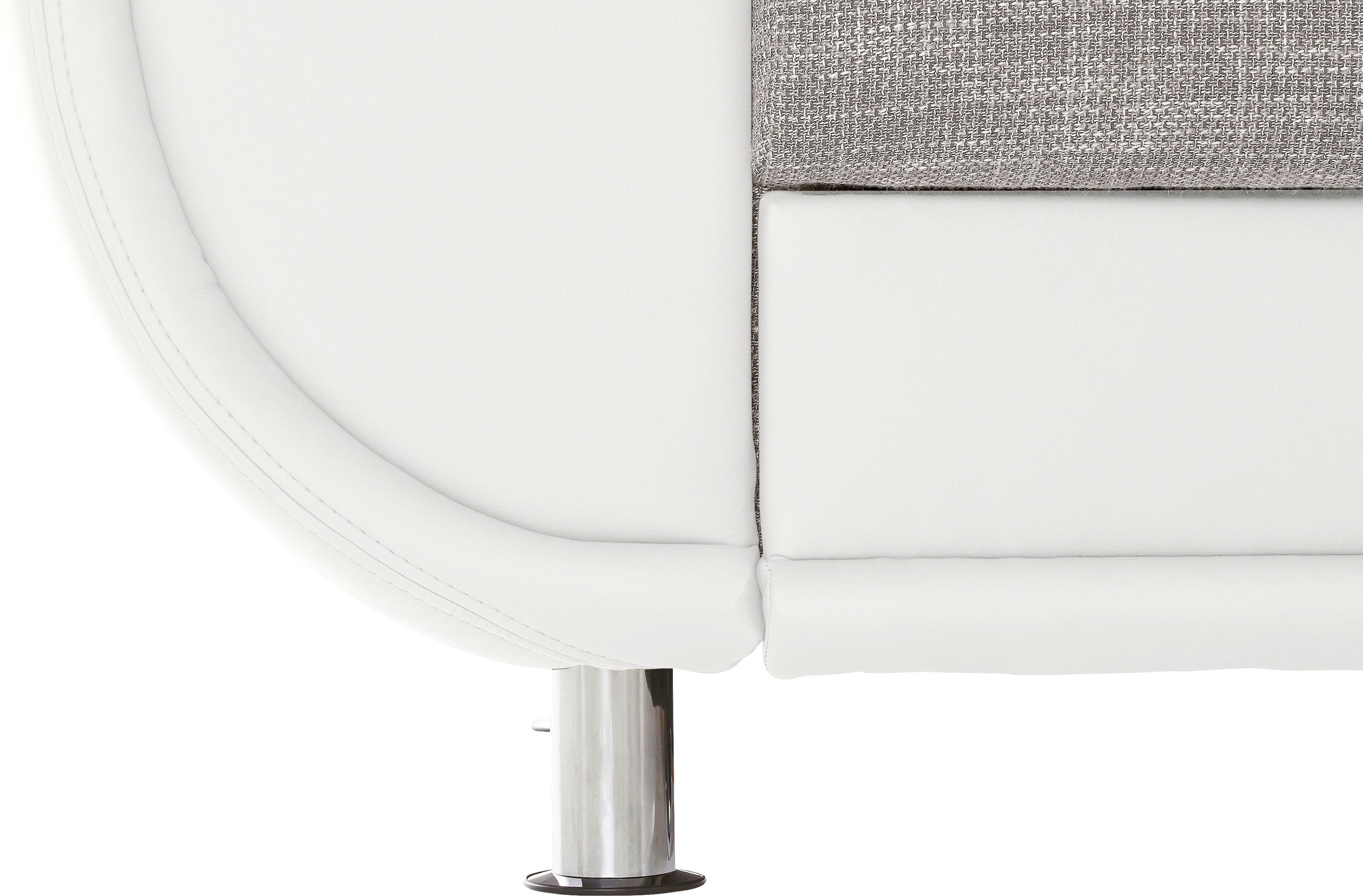 TRENDMANUFAKTUR Ecksofa »Rondo 3, zeitlos und bequem, Materialmix, breite Armlehnen, L-Form«, wahlweise mit Federkern für mehr Komfort, wahlweise mit Bettfunktion