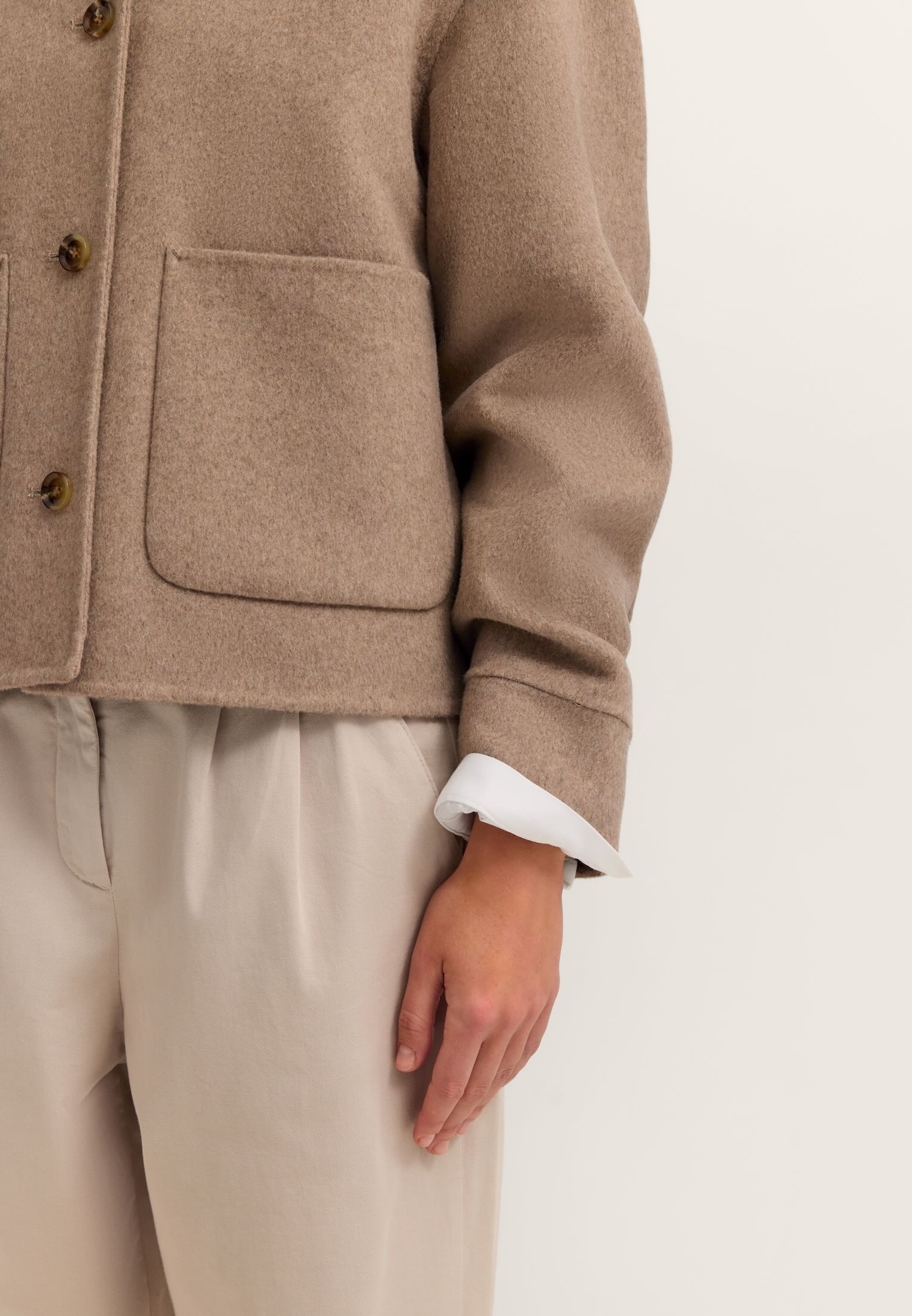 bugatti Kurzjacke »Regular Fit« im Overshirt-Stil mit Wollmix