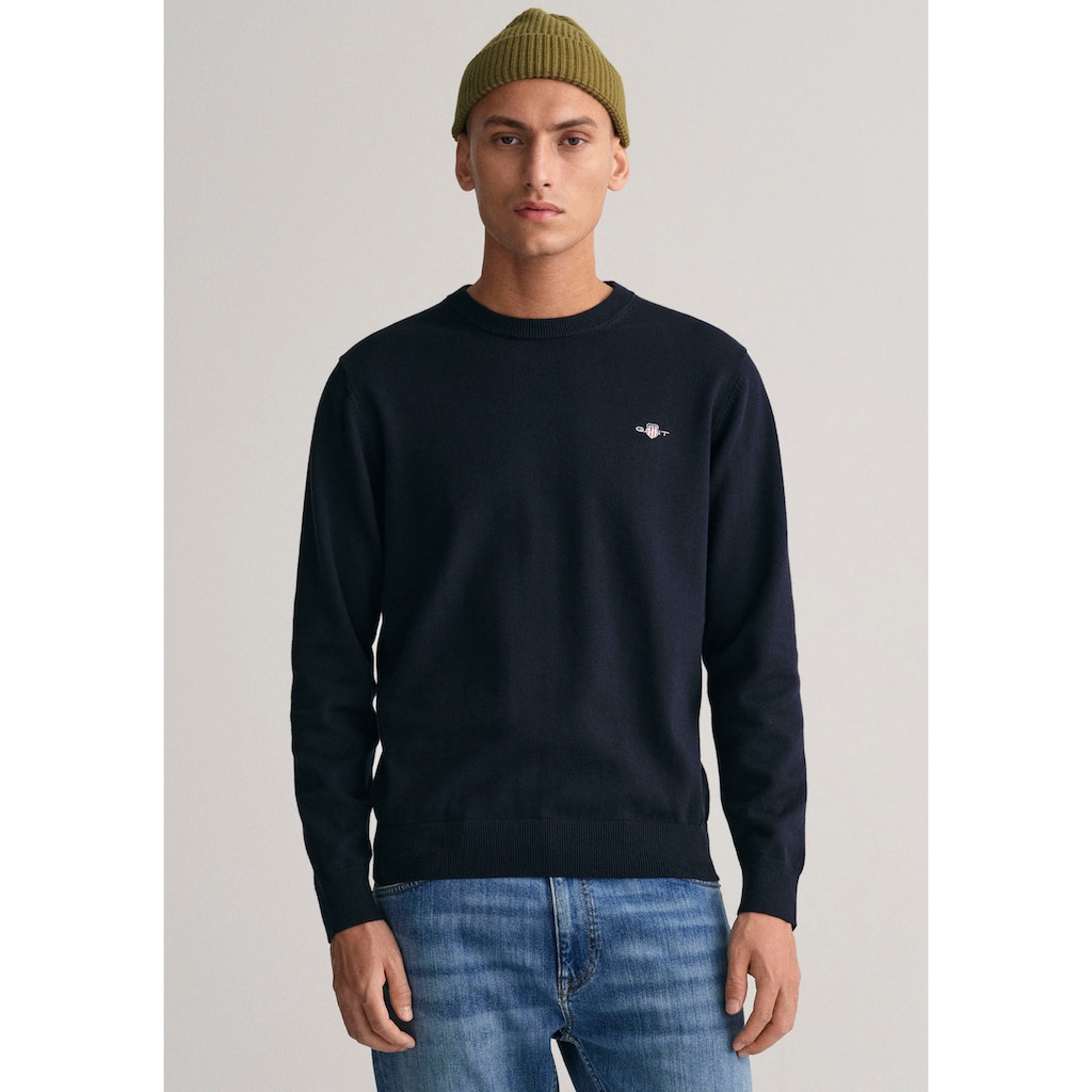 Gant Rundhalspullover »Classic Cotton C-Neck«