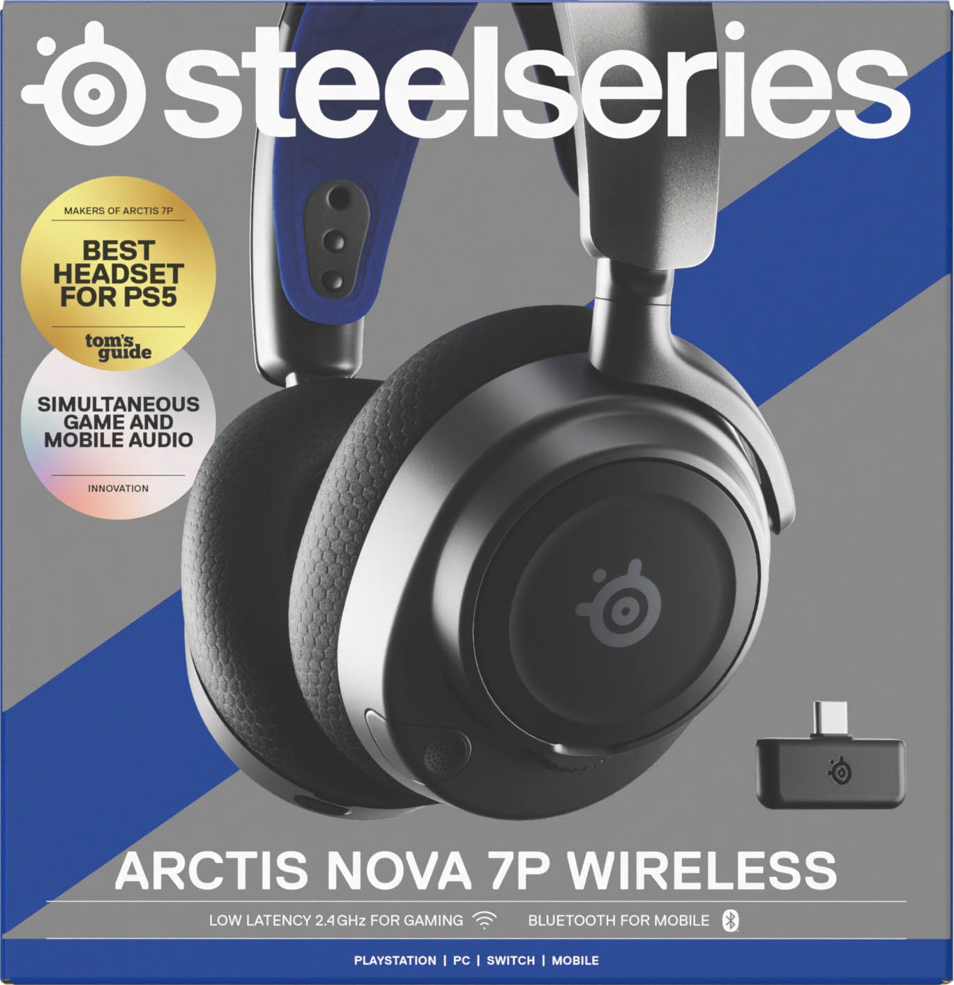 SteelSeries Gaming-Headset »Arctis Nova 7P«, Bluetooth-Wireless, Noise-Cancelling