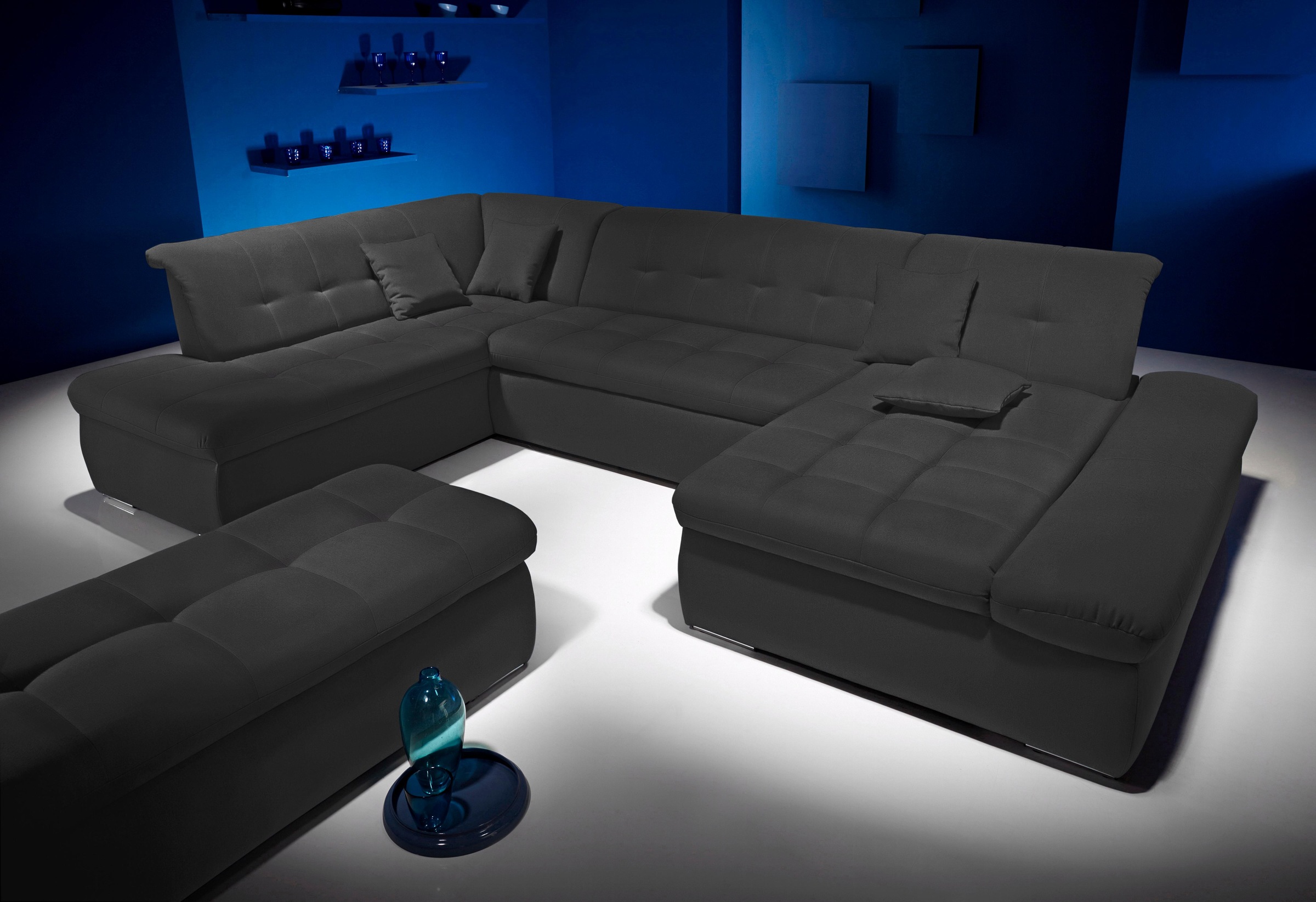 INOSIGN Wohnlandschaft "U-Form", wahlweise mit Bett- und Armlehnfunktion günstig online kaufen