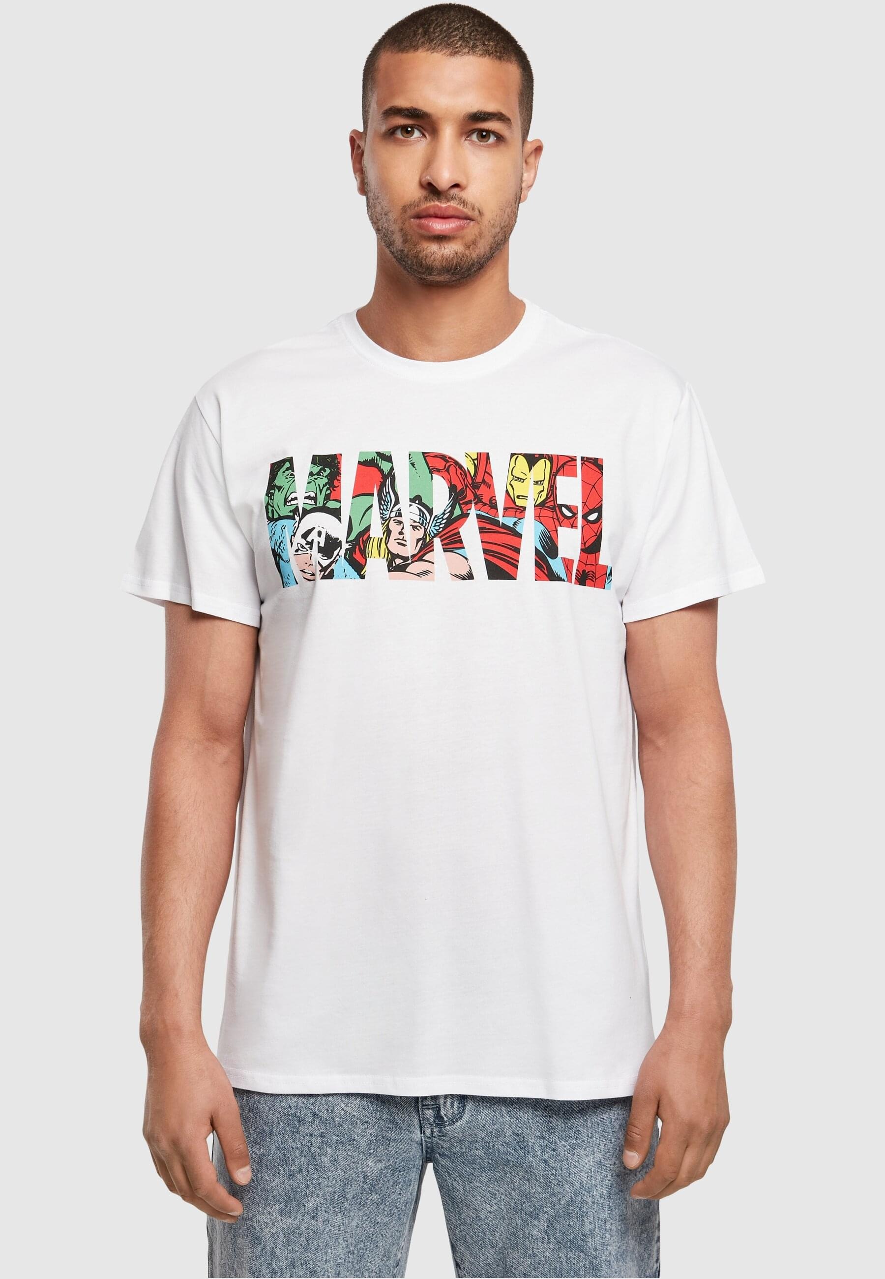 Thumbnail - Merchcode T-Shirt "Merchcode Herren Marvel Logo Character Tee", (1 tlg.)