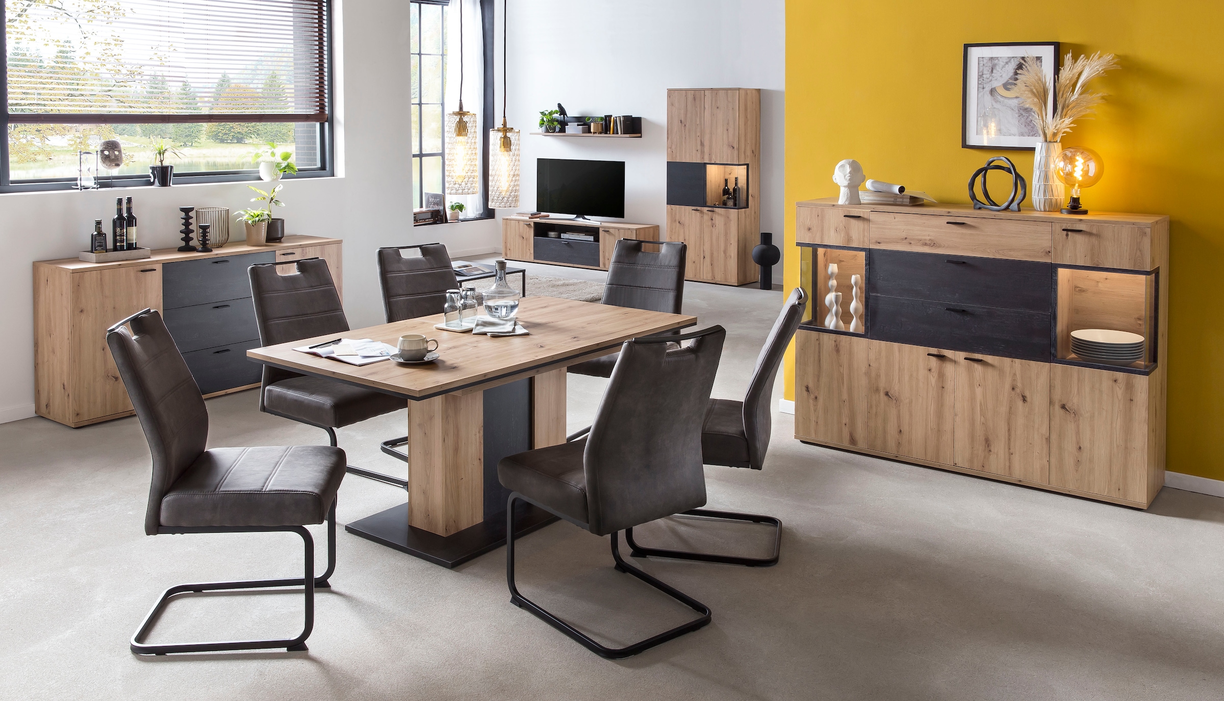 HELA Highboard »Atlanta«, Höhe 125 cm