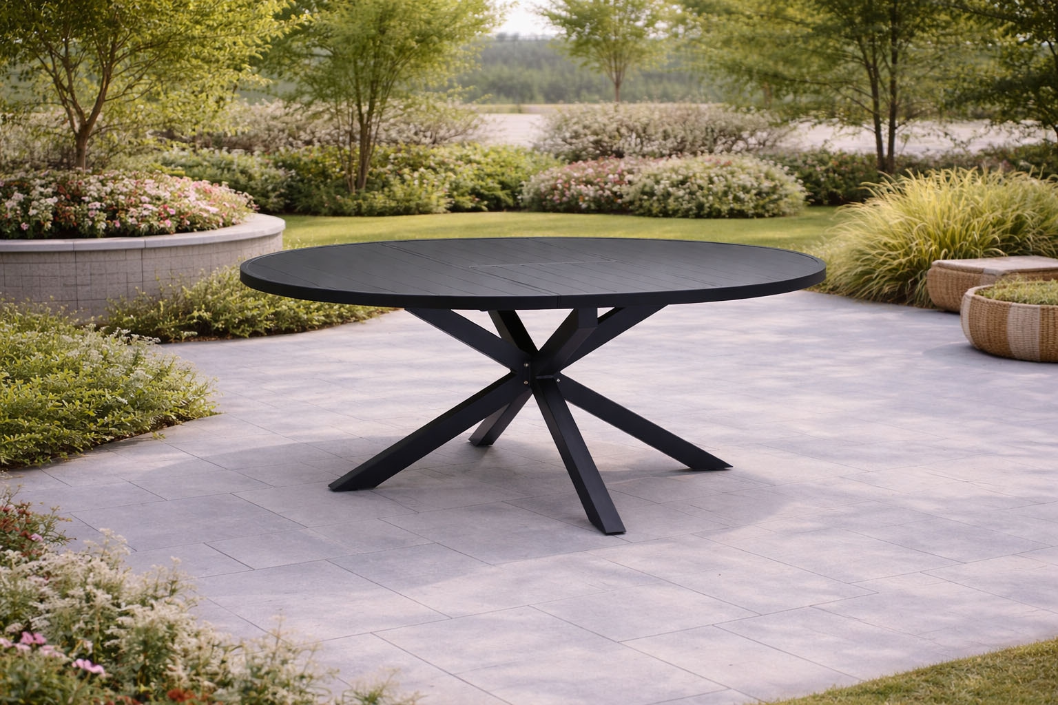 Destiny Garten-Essgruppe »MOLINO ARONA Essgruppe 4 Se + Tisch Ø145/199cm« Set,  Tisch ausziehbar