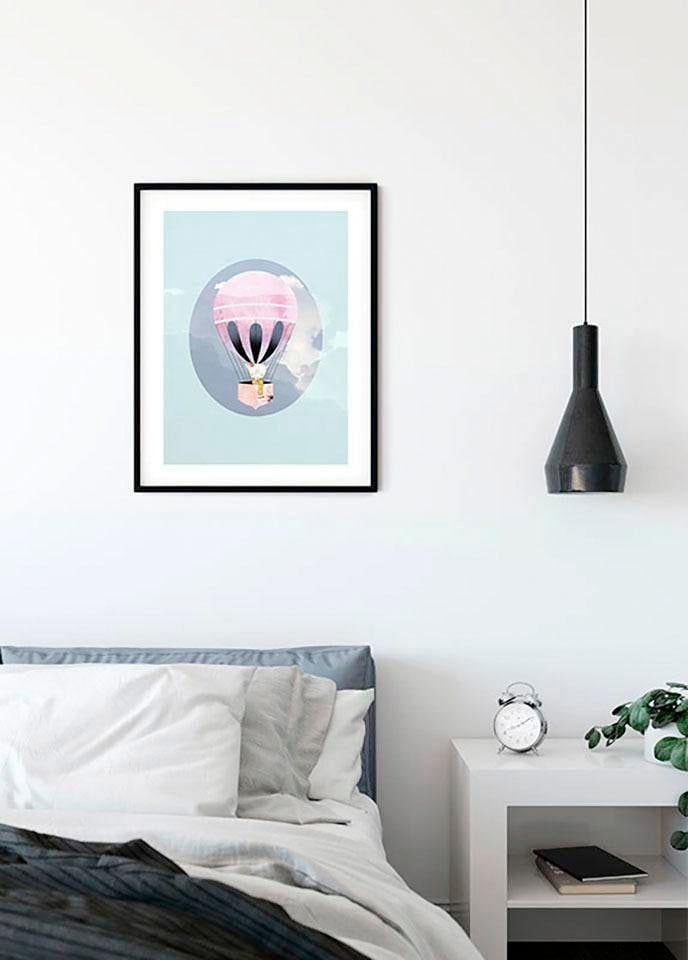 Komar Poster »Happy Balloon Schlafzimmer, (1 Figuren, | Kinderzimmer, Green«, BAUR St.), Wohnzimmer