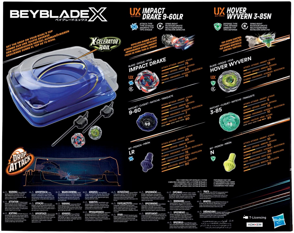 Hasbro Speed-Kreisel »Beyblade X Drop Attack Battle Set«