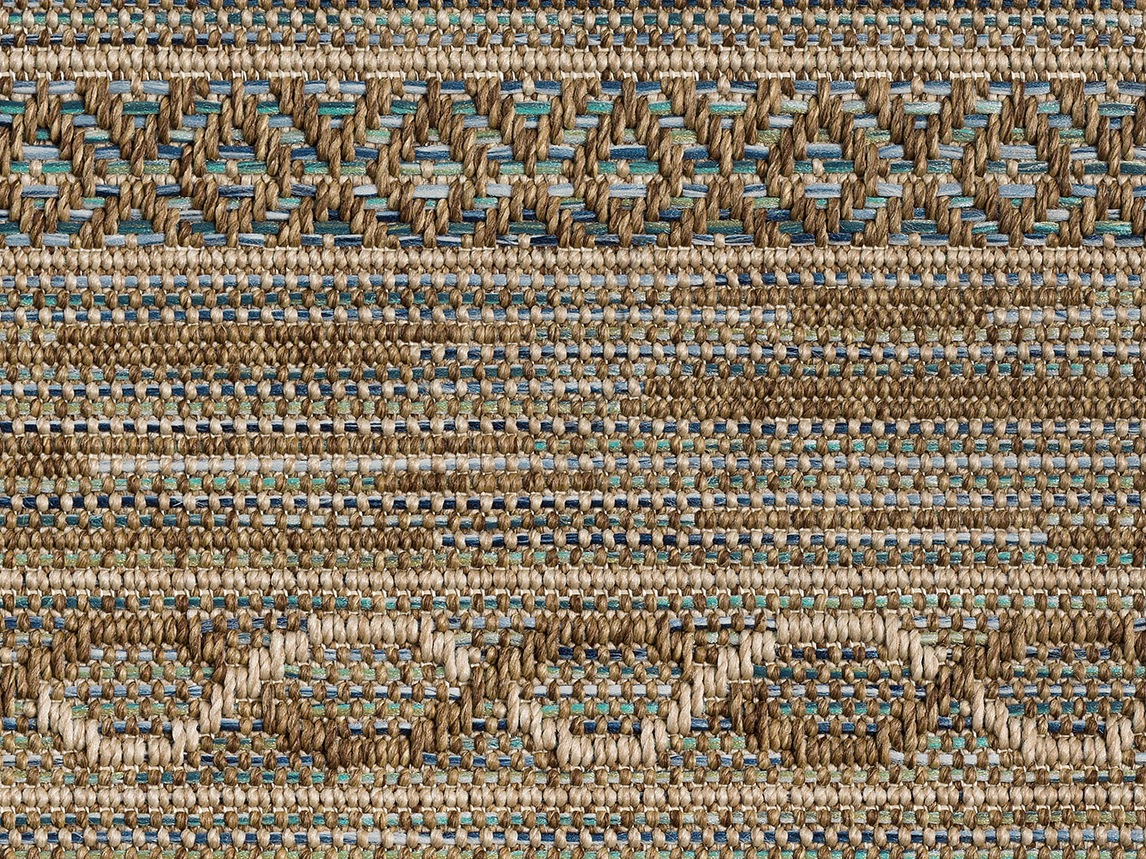 Dekowe Teppich »Joy Barbados beig« rechteckig 10 mm Höhe meliert, gestreift, Rauten, mit Bordüre, In- und Outdoor geeignet