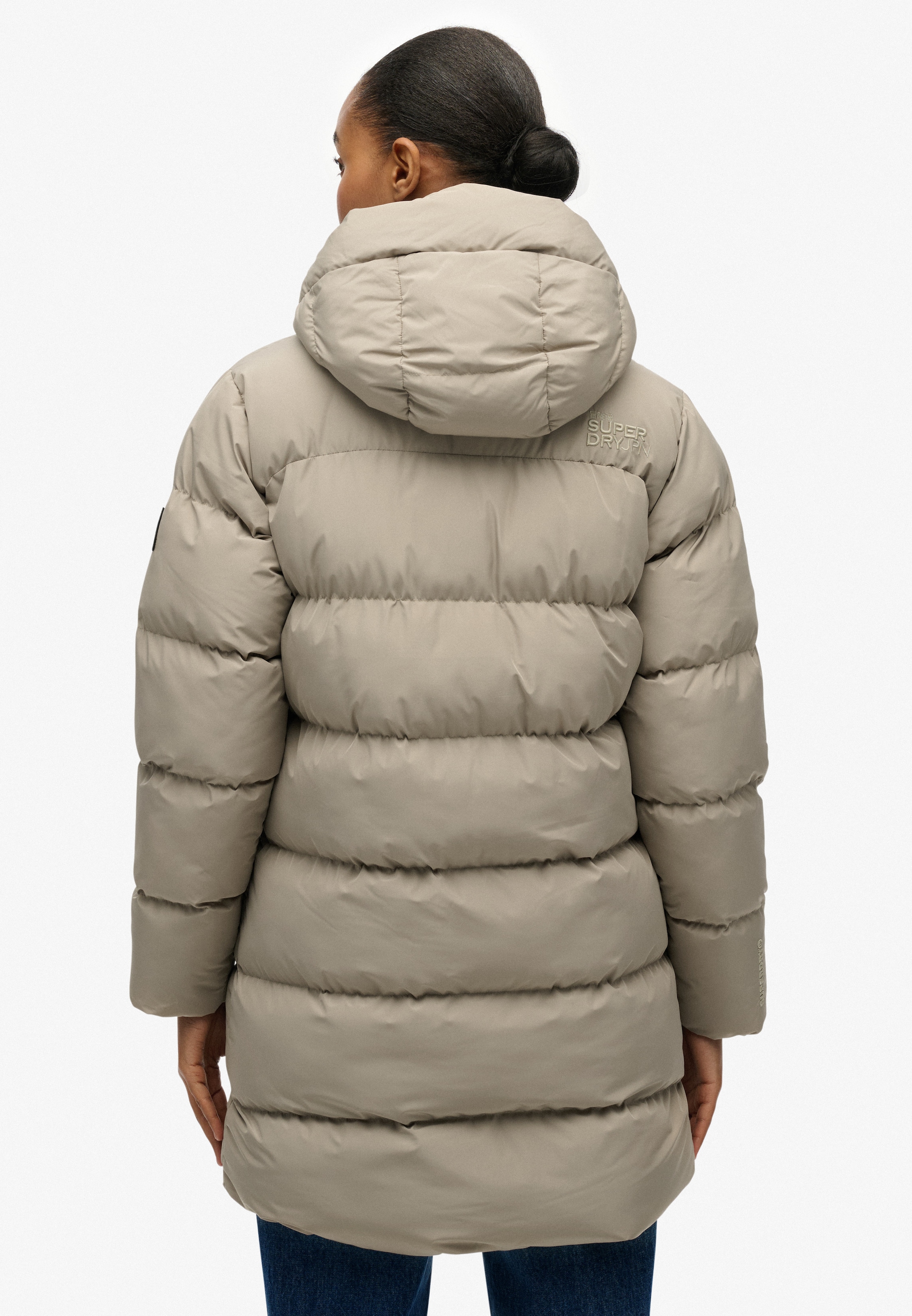 Superdry Steppjacke »HOODED SPORTS PUFFER MID JKT« mit Kapuze