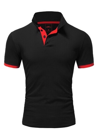 behype Poloshirt »BASE«, mit kontrastfarbigen Details kaufen