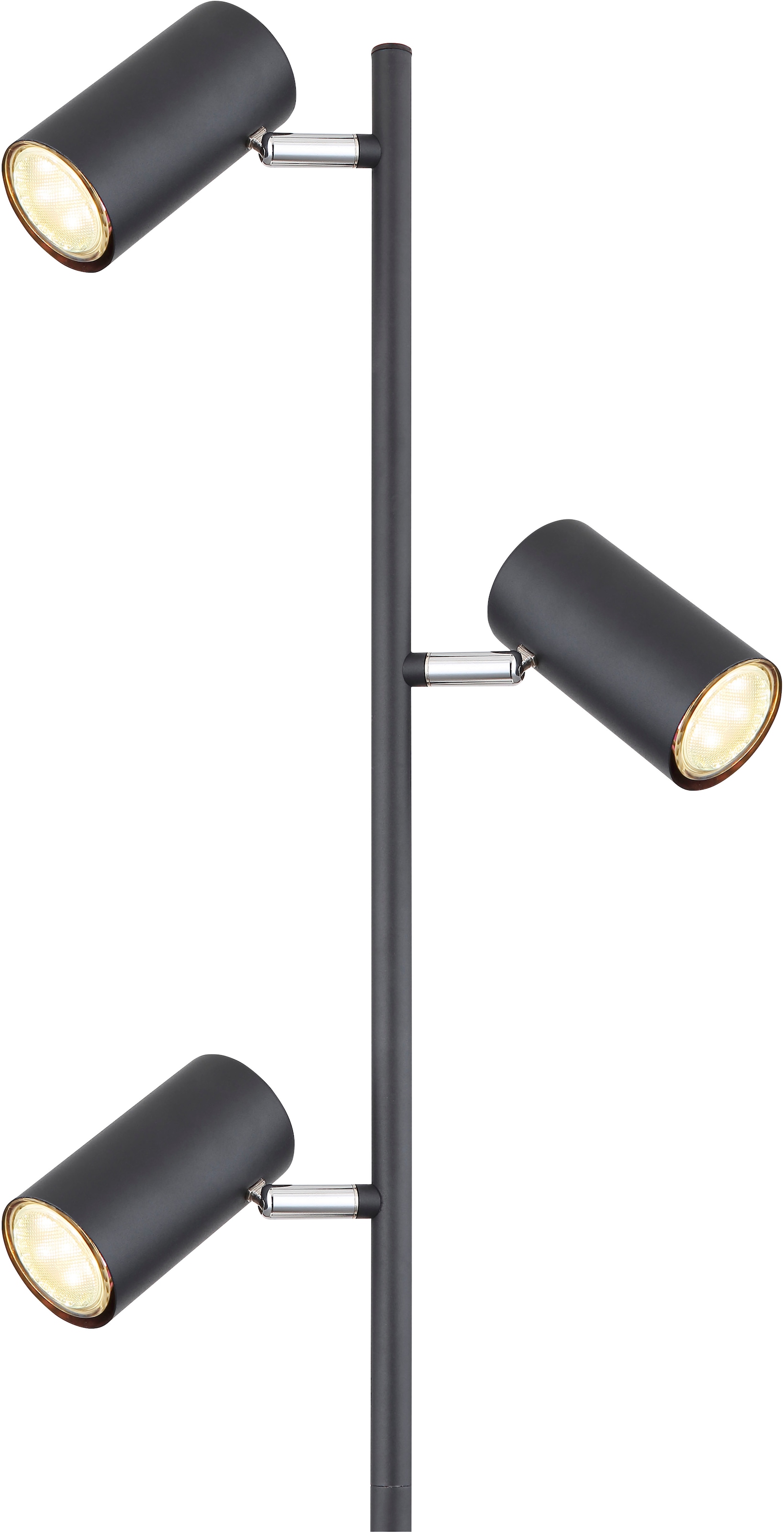 GLOBO LIGHTING Stehlampe »ROBBY« GU10 1 Stk. Stehleuchte schwarz matt, GU10 LED, 154 cm hoch