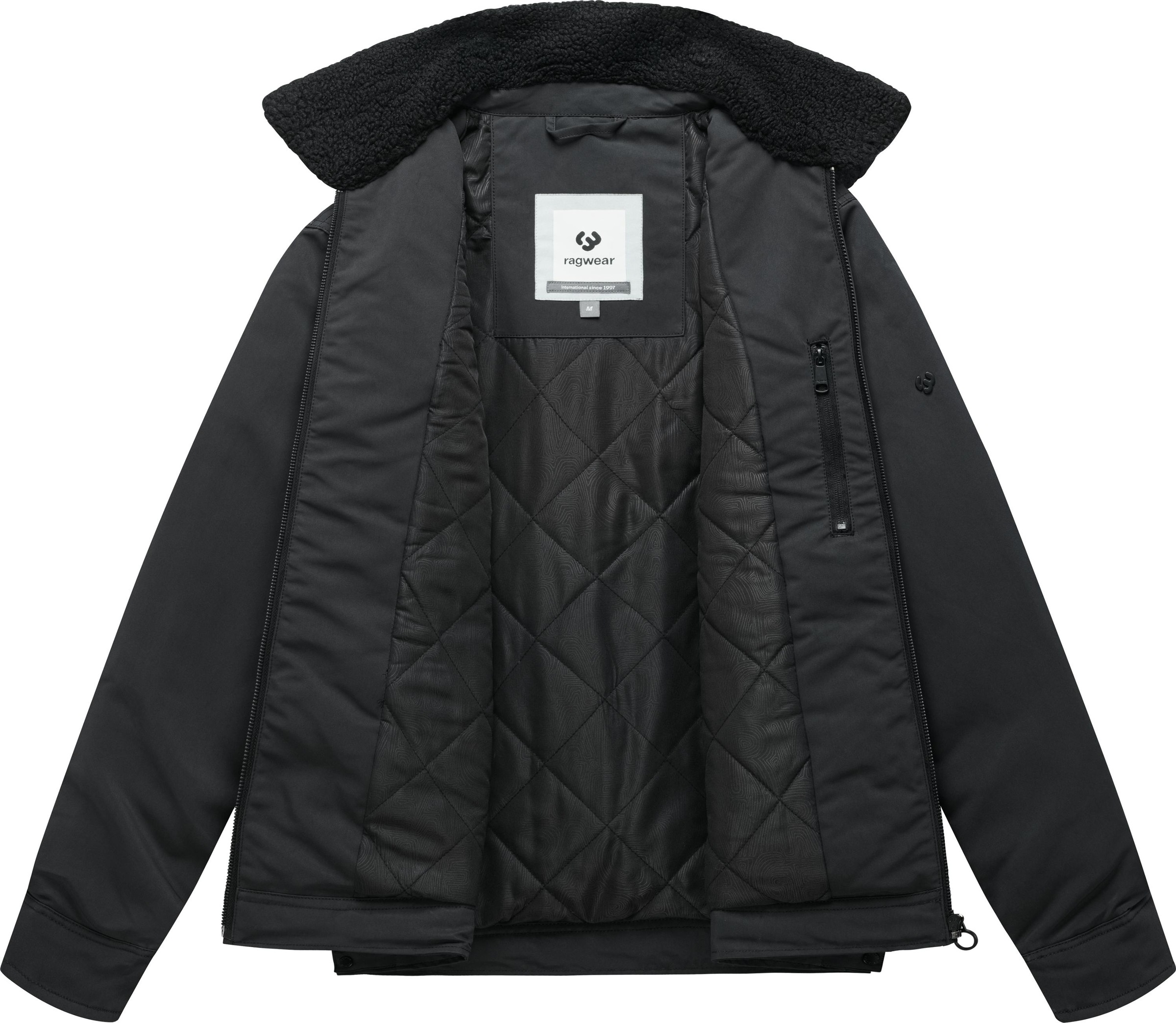 Ragwear Outdoorjacke »Dyphner Warm Y« ohne Kapuze Warme Herren Winterjacke mit Teddyfleece-Kragen