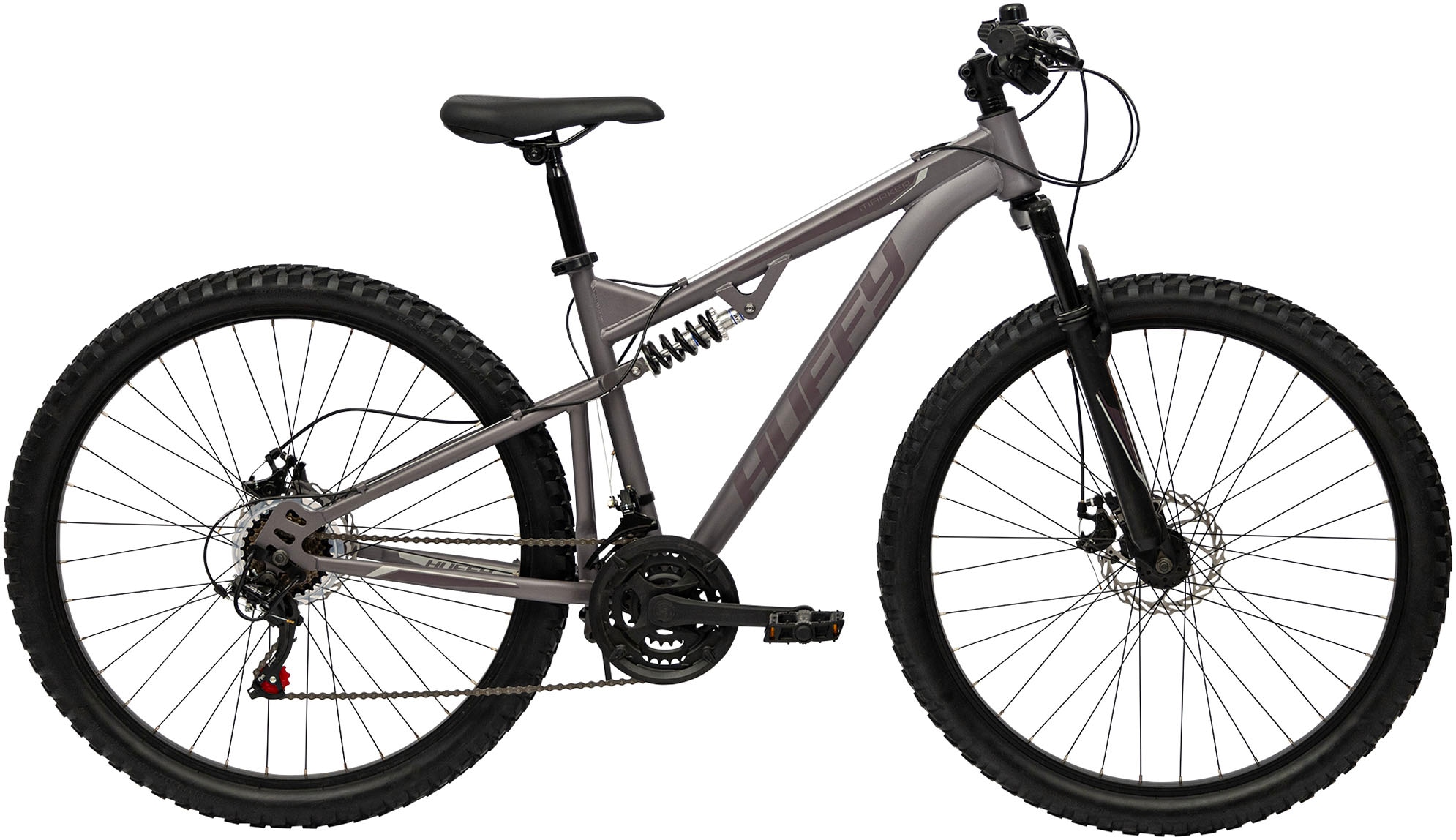 HUFFY Mountainbike "Marker Vollgefedertes Mountainbike, 27.5-Zoll Räder", 44cm, 27,5 Zoll (69,85cm) hinten: 27,5 Zoll (69,85cm)weiß, neutral,