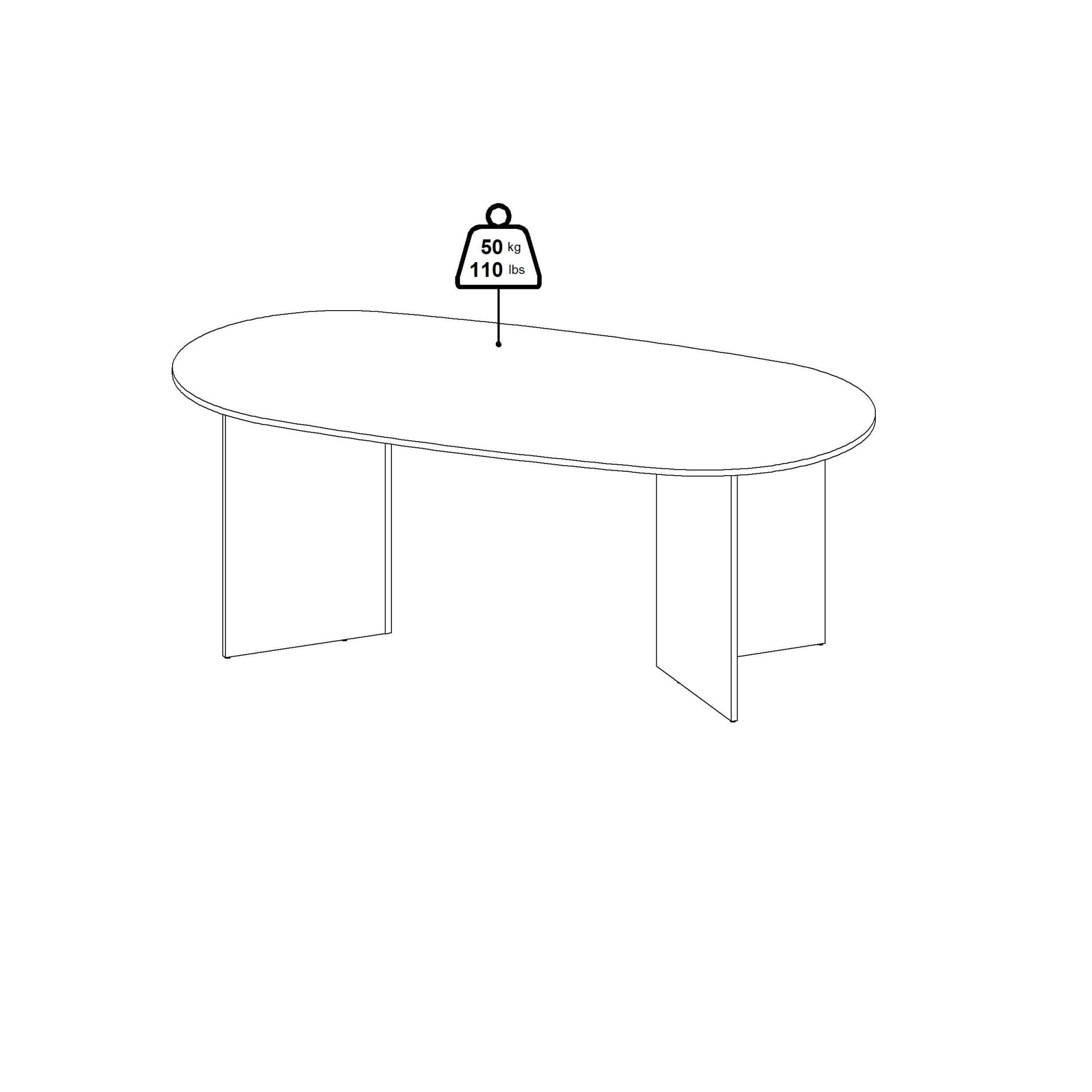 Home affaire Esstisch »FAMILY, Speisetisch, Tisch, oval« Pflegeleichte Oberfläche in zeitlosem Design