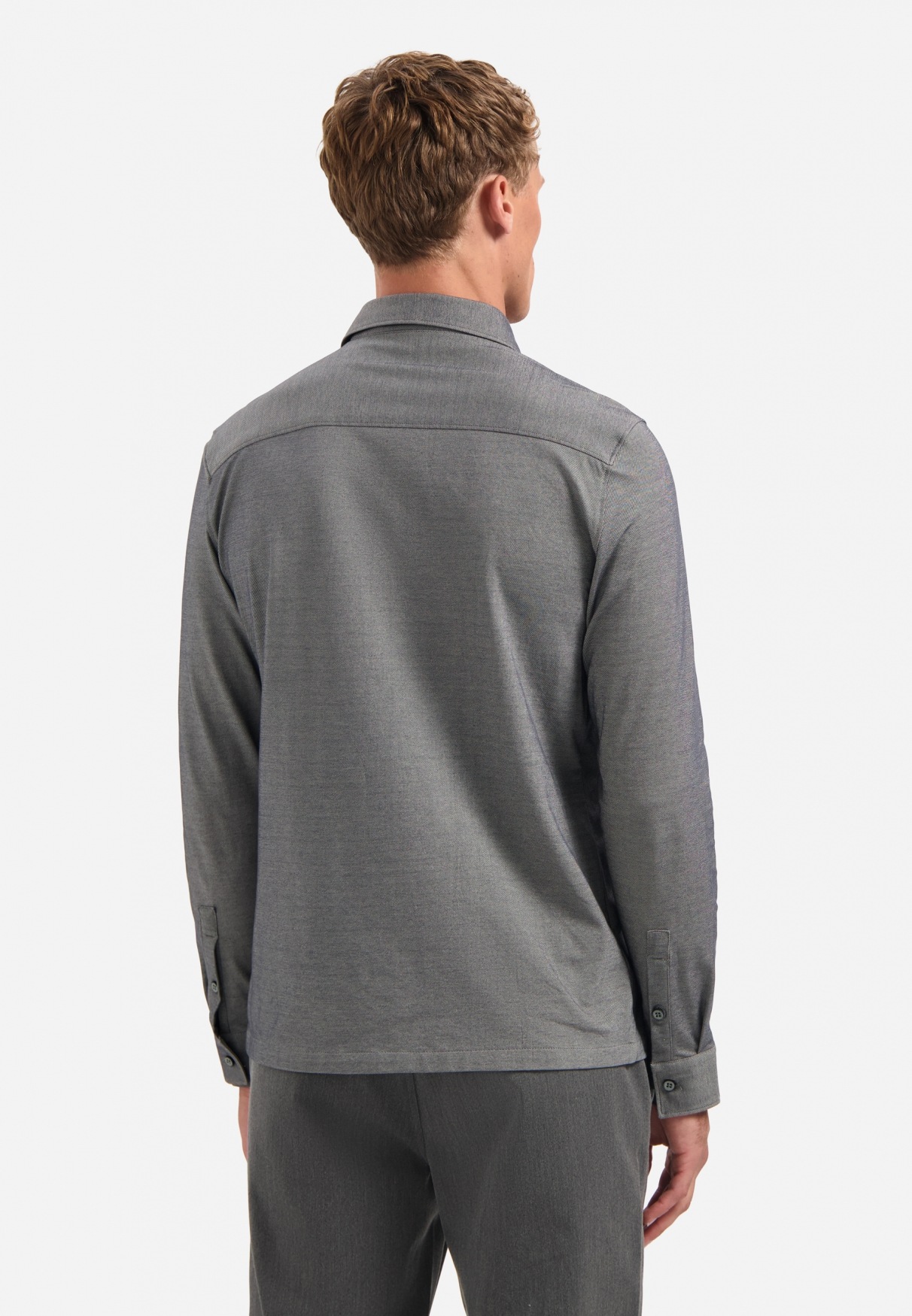NO EXCESS Langarmhemd "No Excess Meliertes Jerseyhemd Shirt Jersey" günstig online kaufen
