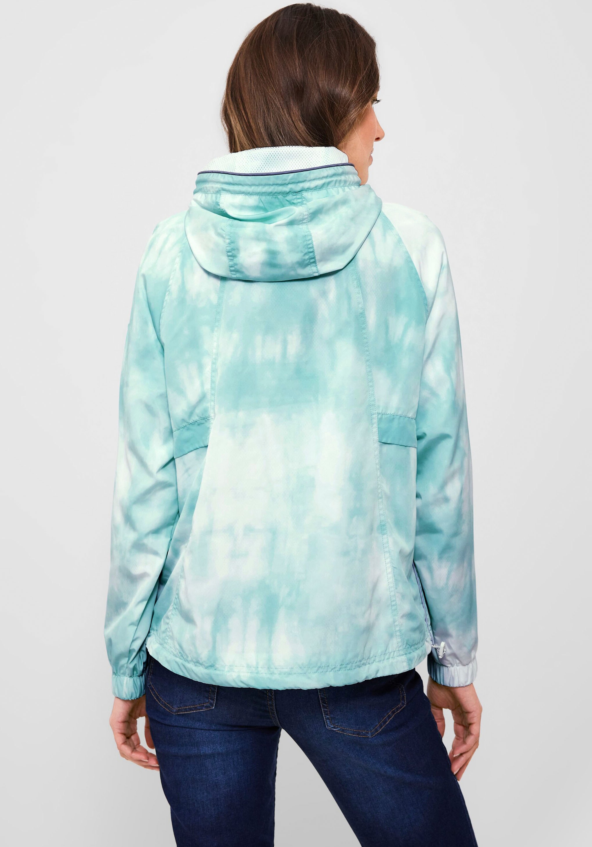 Cecil Windbreaker, mit Kapuze, in Tie-Dye-Optik