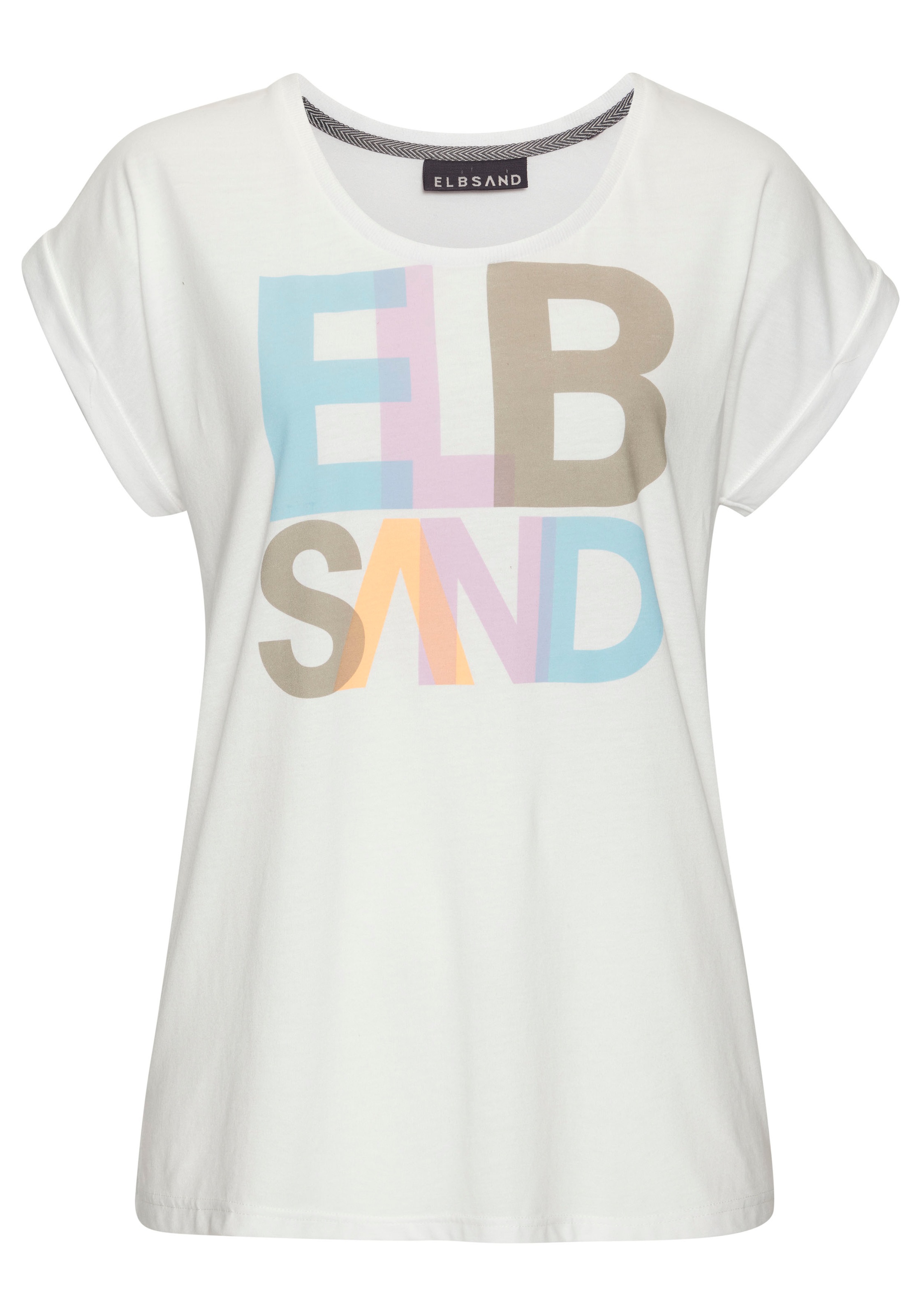 Elbsand Print-Shirt, mit Logodruck, Kurzarmshirt, sportlich günstig online kaufen