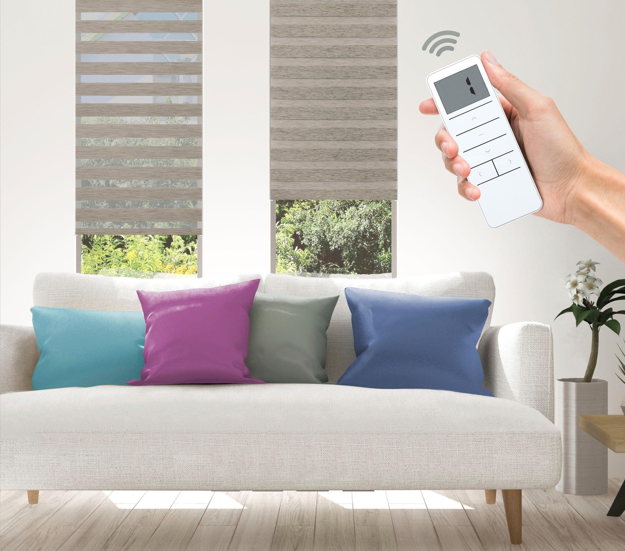 Good Life 1100000002199 "Wood - SMART HOME" Lichtschutz ohne Bohren mit Fernbedienung