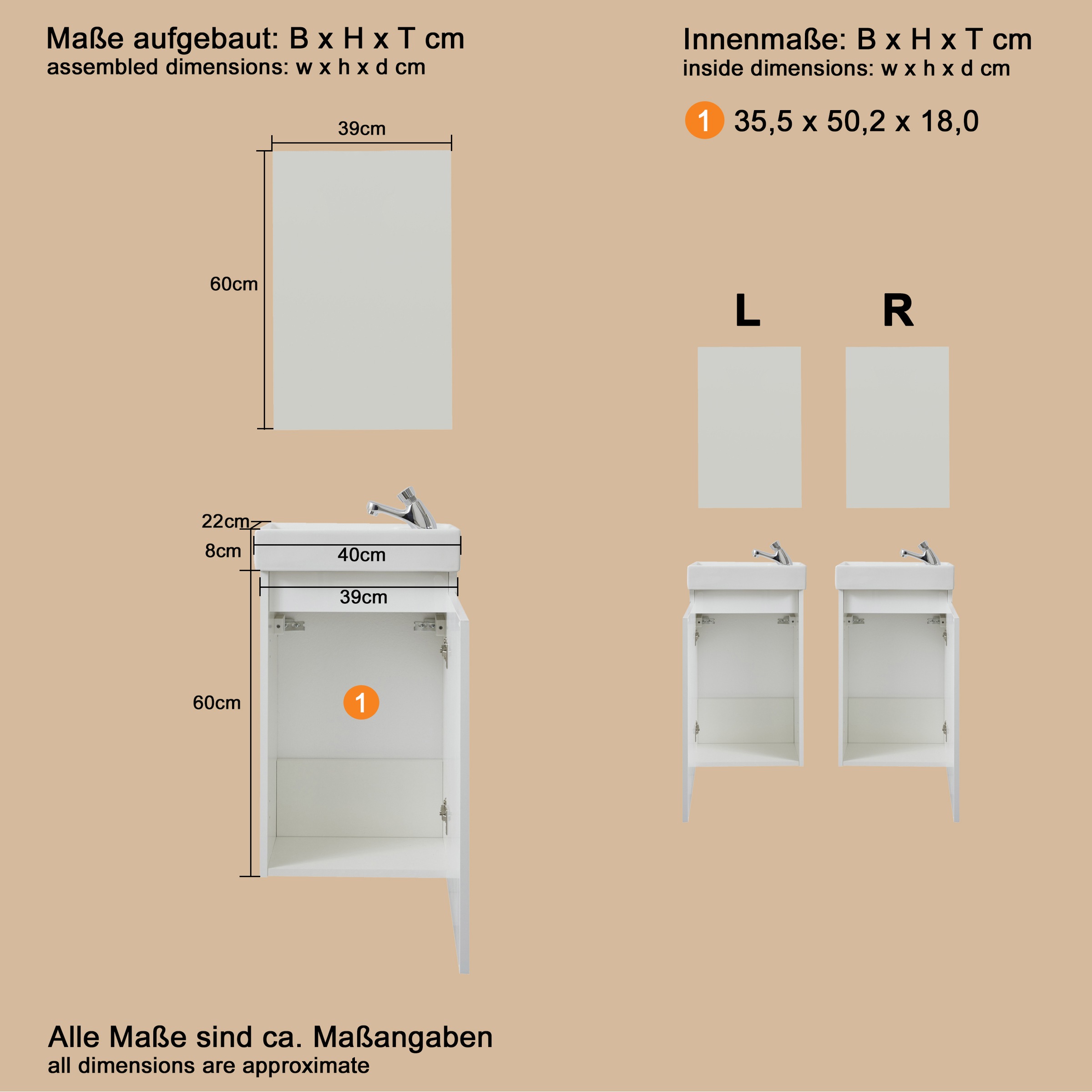 welltime Badmöbel-Set "Oslo 2-teilig" Komplett-Set, 3 Stk. tlg. günstig online kaufen