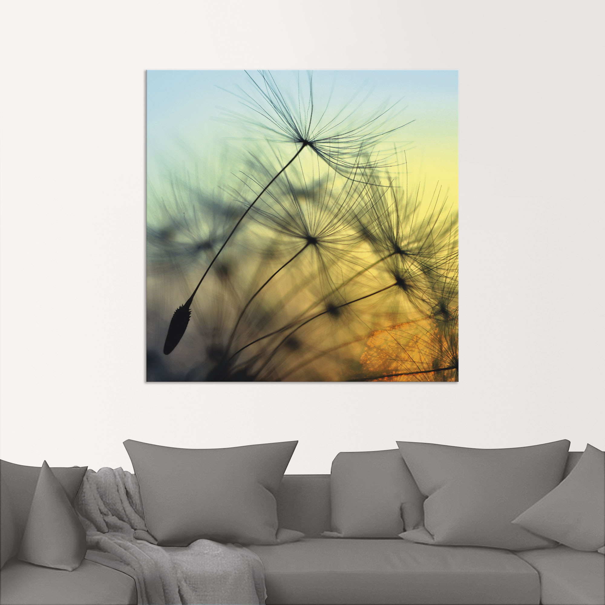 Artland Wandbild "Goldener Sonnenuntergang und Pusteblumen" 1 Stk. tlg. als günstig online kaufen