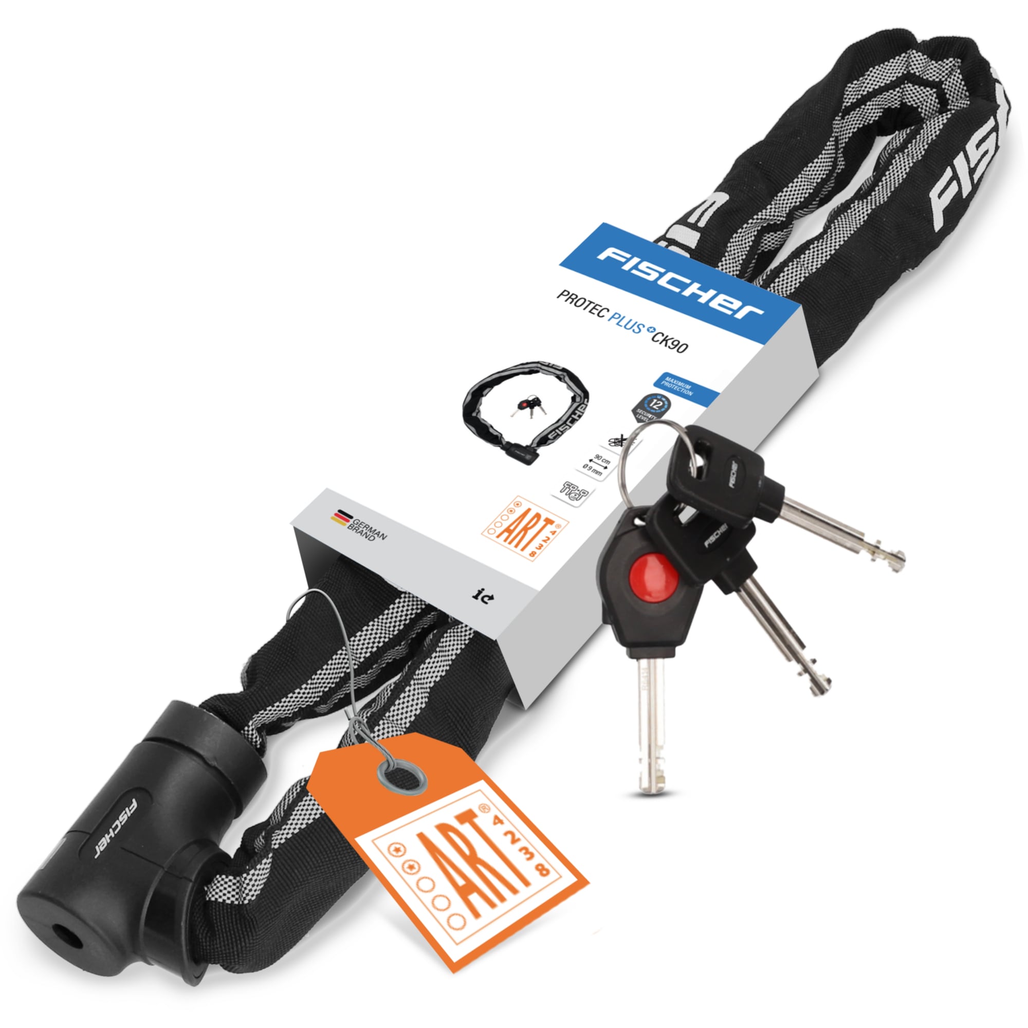 FISCHER Fahrrad Kettenschloss »PROTEC PLUS+ CK100«