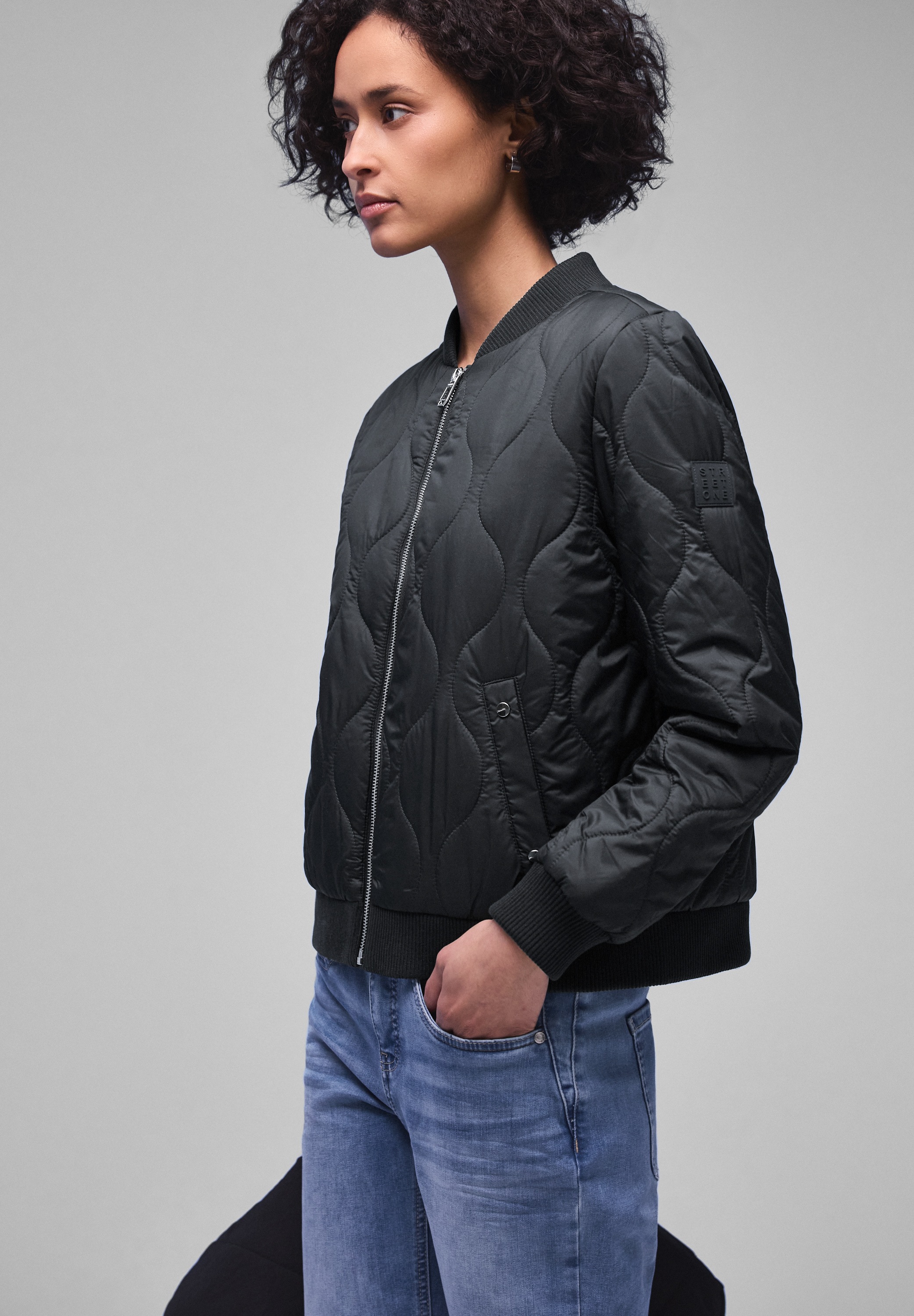 STREET ONE Kurzjacke ohne Kapuze mit Rundhalsausschnitt günstig online kaufen