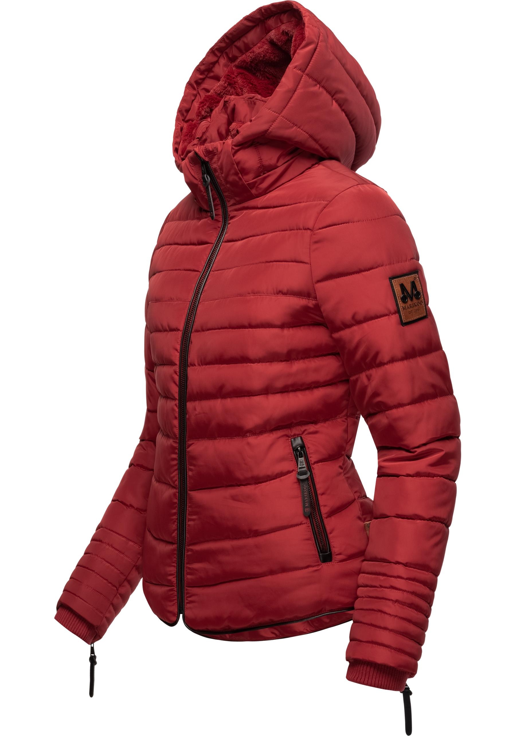 Marikoo Winterjacke "Amber" mitKapuze stylische Steppjacke mit Teddyfutter günstig online kaufen