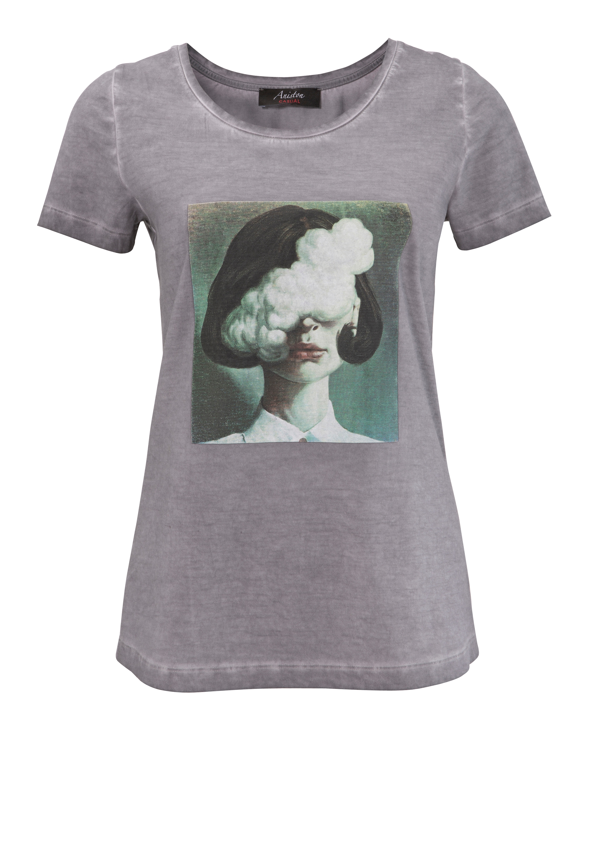 CASUAL Aniston BAUR extravagantem T-Shirt, Frontdruck bestellen mit |